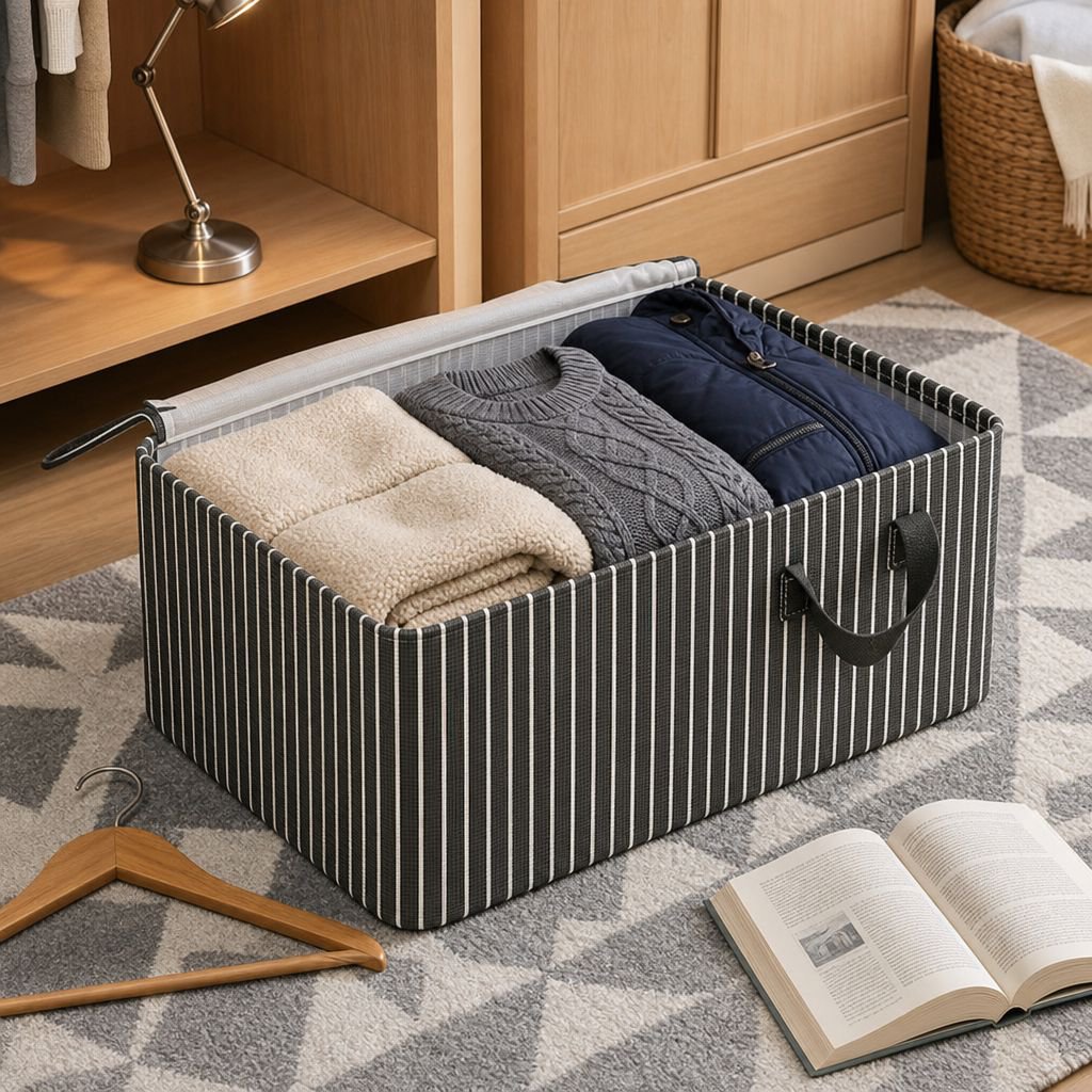 Dorm Room Clothes Organizer Bin