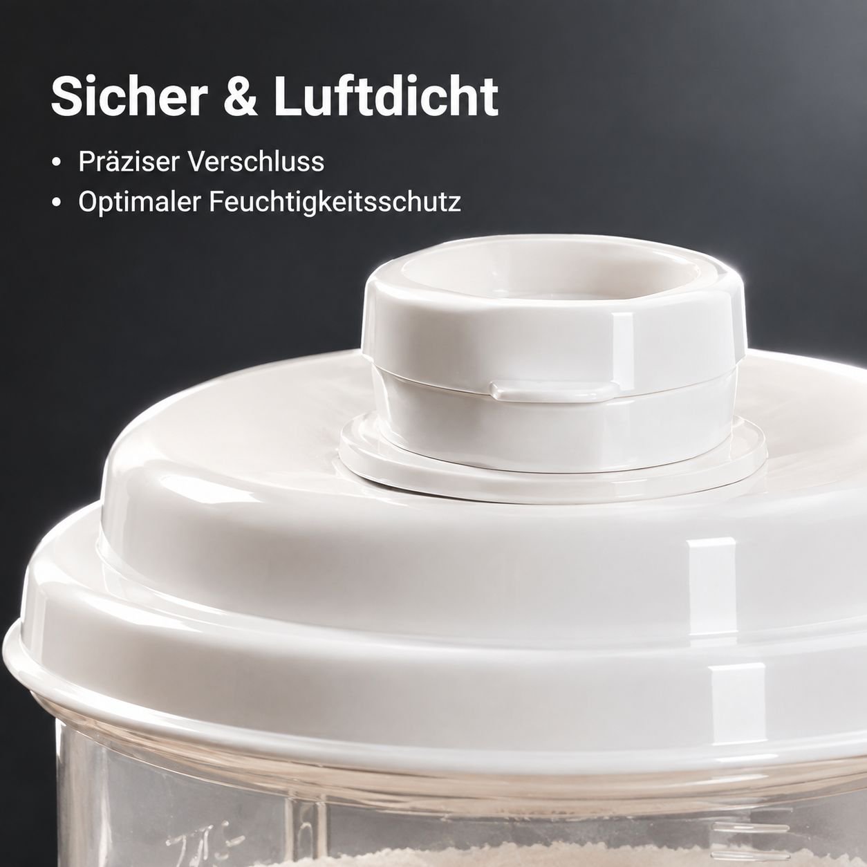 Vorratsbehälter zur hygienischen Aufbewahrung von Zucker und Gewürzen
