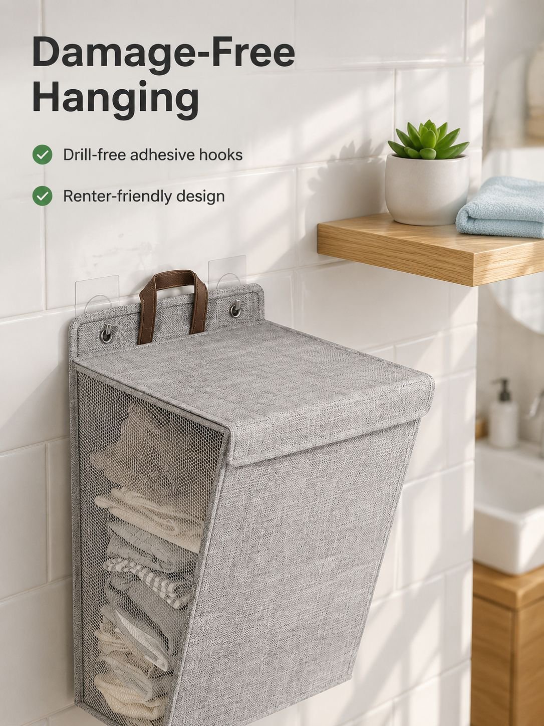 Cotton and Linen Clothing Storage Basket