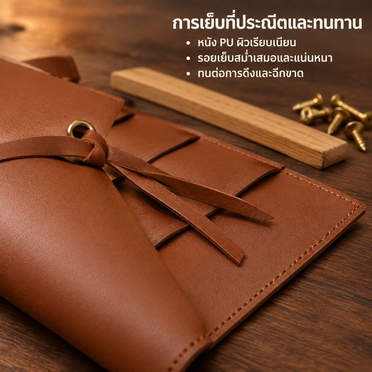 กระเป๋าหนังสำหรับจัดเก็บเครื่องมือช่างไม้และช่างไฟฟ้า