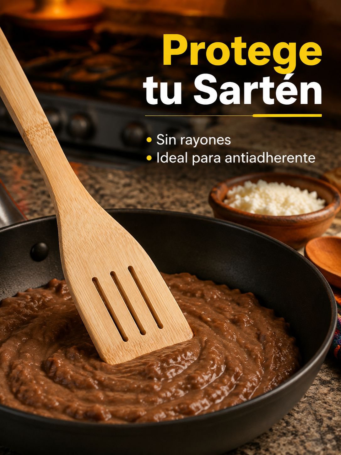 Utensilios de cocina de madera - Juego de utensilios