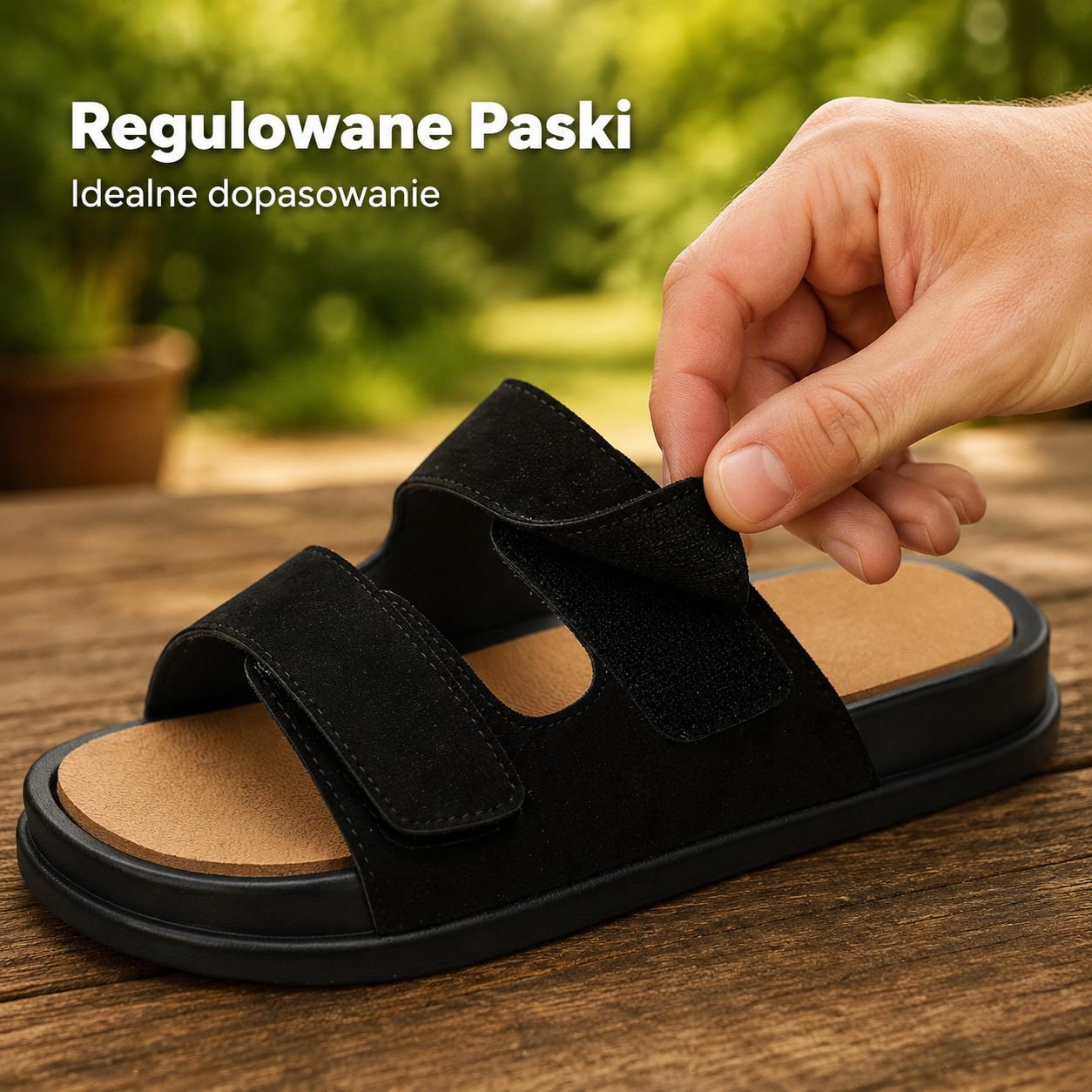 Męskie letnie sandały eksportowe, wygodne i oddychające, na grubej podeszwie