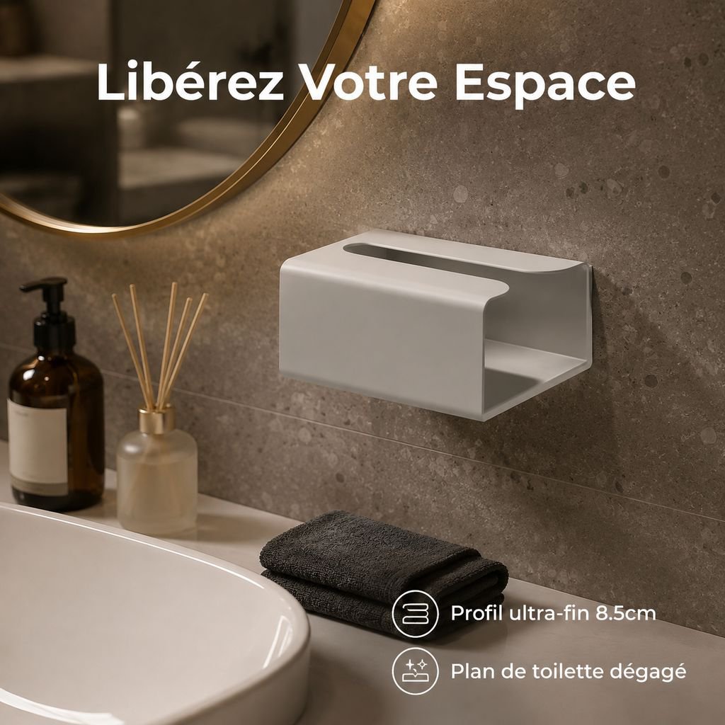 Boîte à papier toilette multifonction étanche