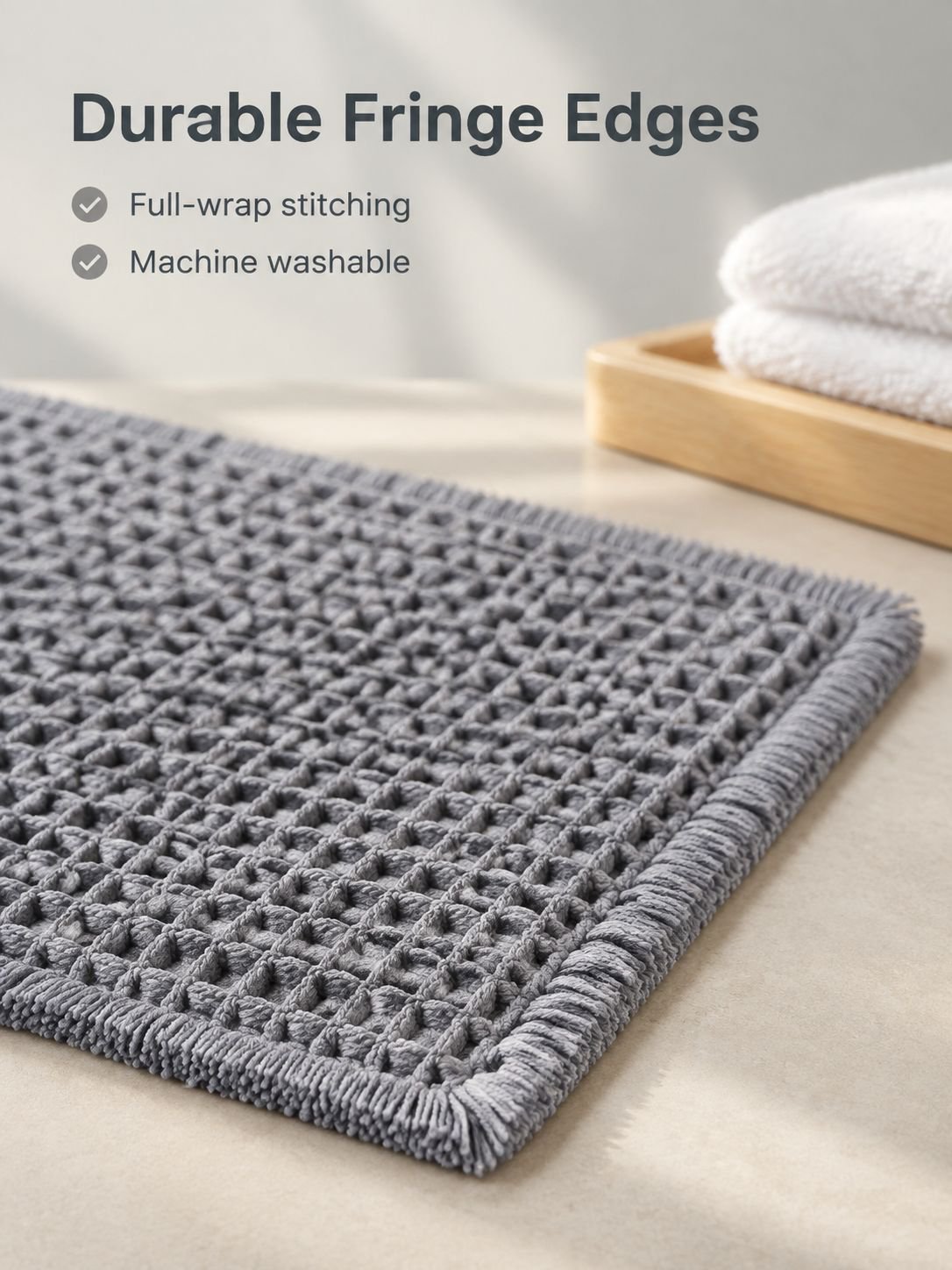 Huafu Ge bathroom floor mat anti slip, absorbent, quick drying