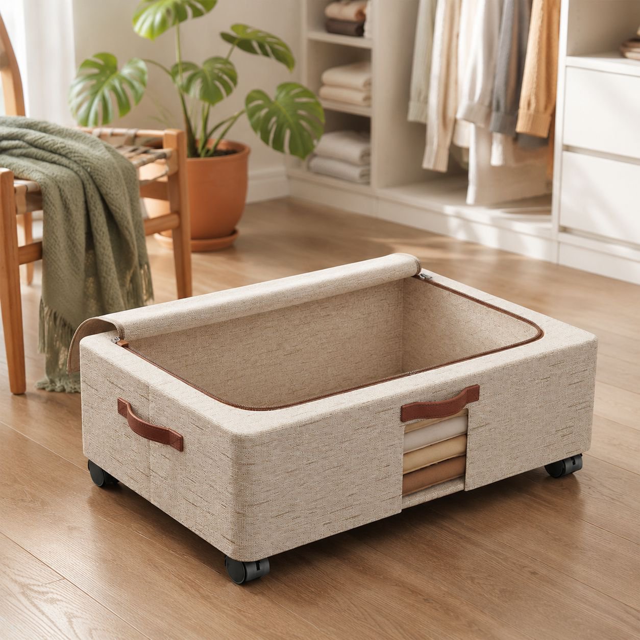 Durable eco-friendly storage bin for small spaces