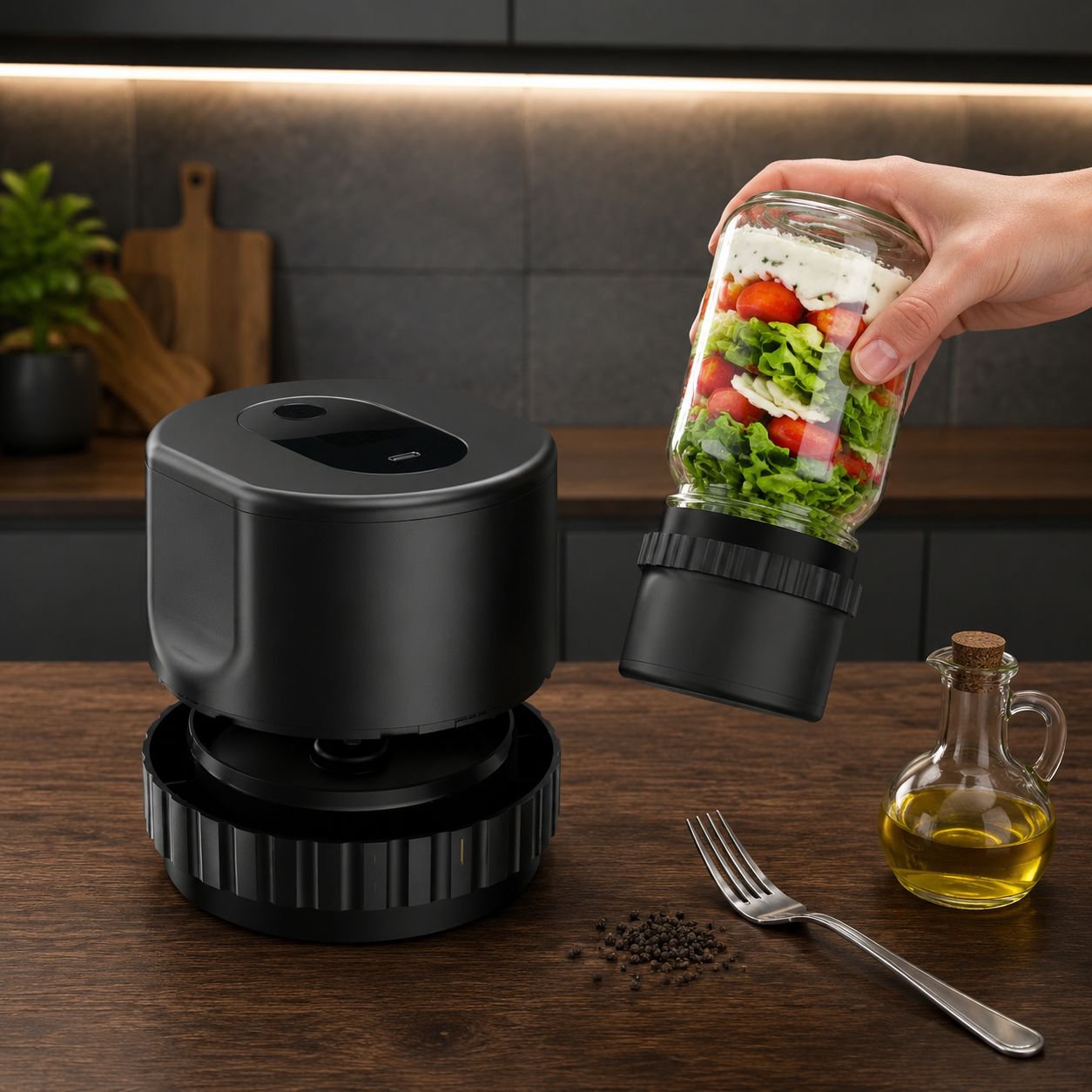 Mini máquina selladora al vacío para alimentos, especial para tarros Mason, uso doméstico