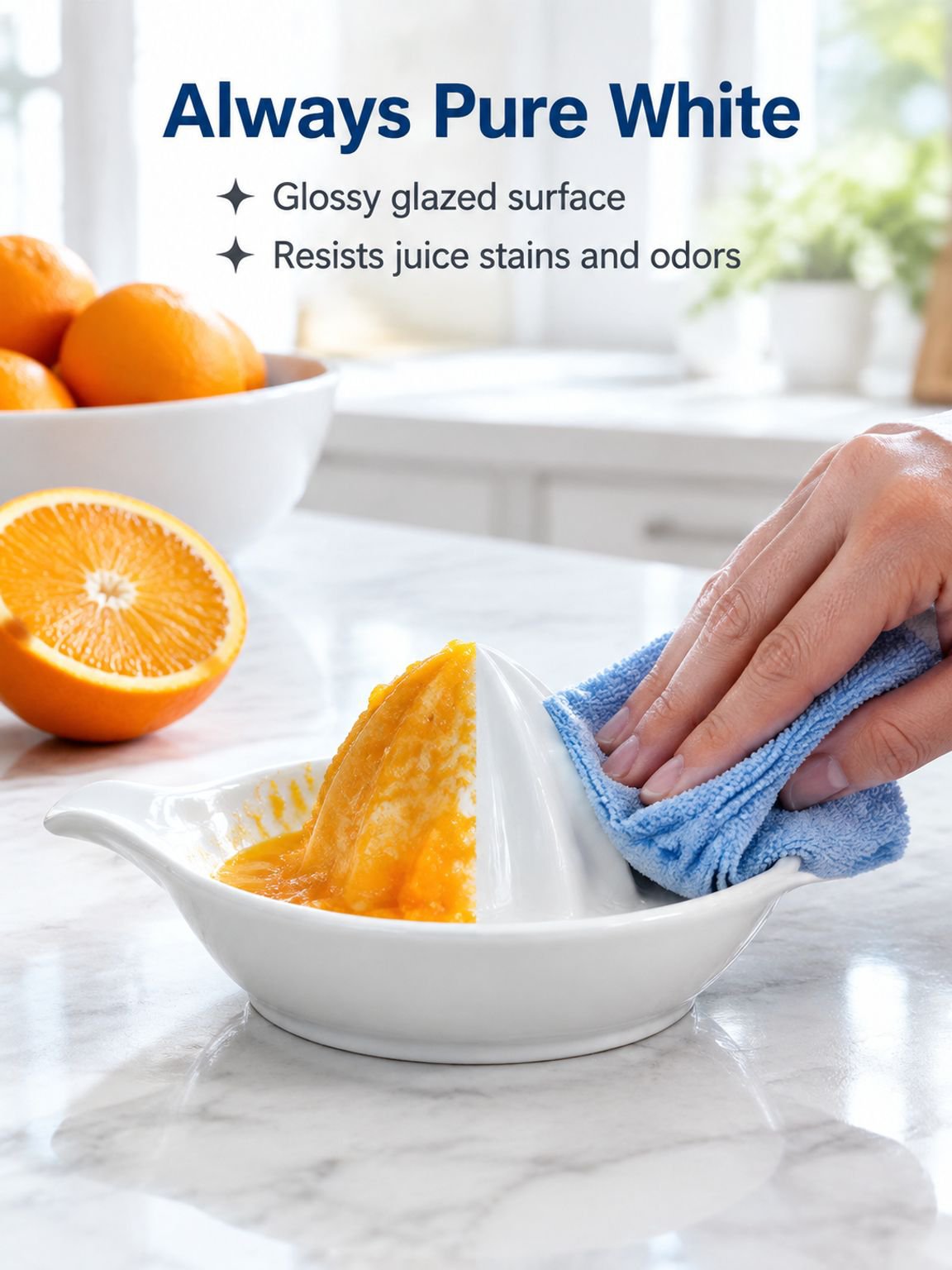 Compact manual citrus squeezer for home kitchen use