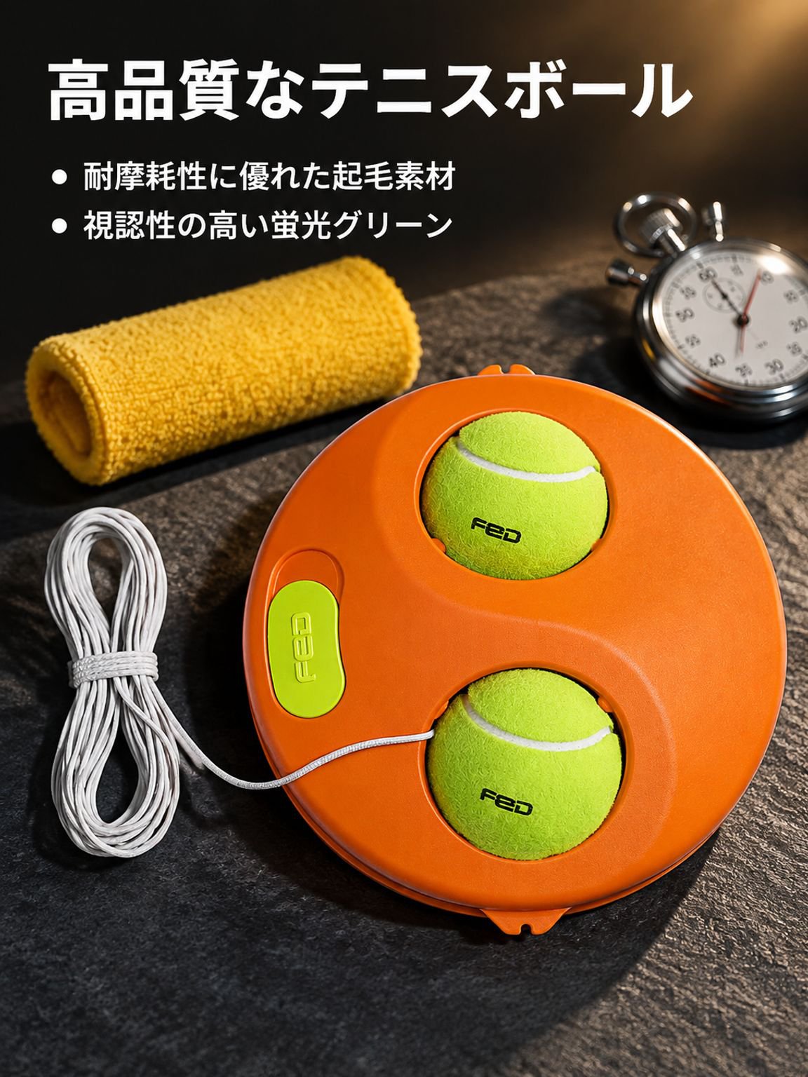 滑り止め紐付きテニストレーナーセット