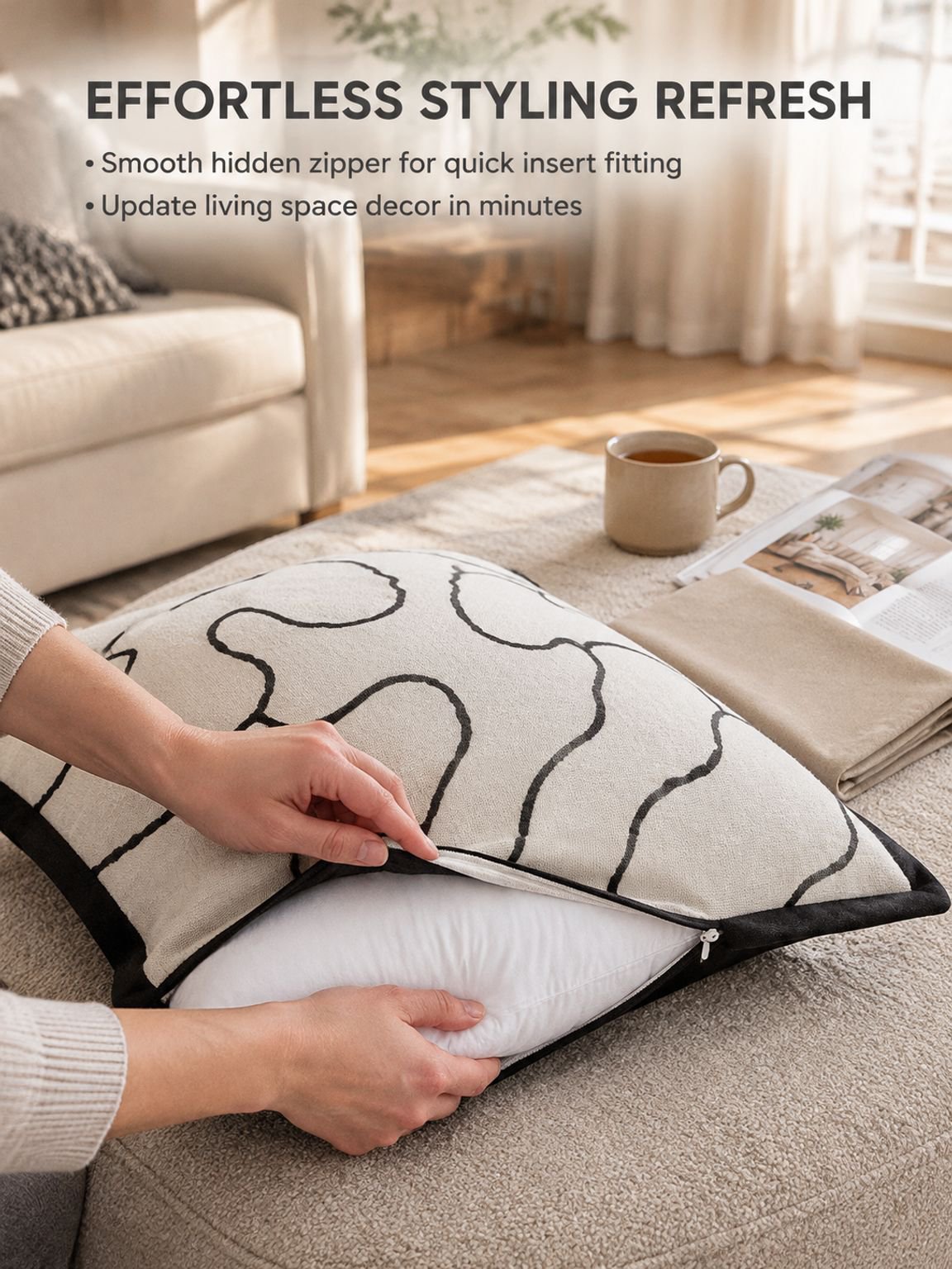 Nordic modern minimalist sofa throw pillow cushion cover