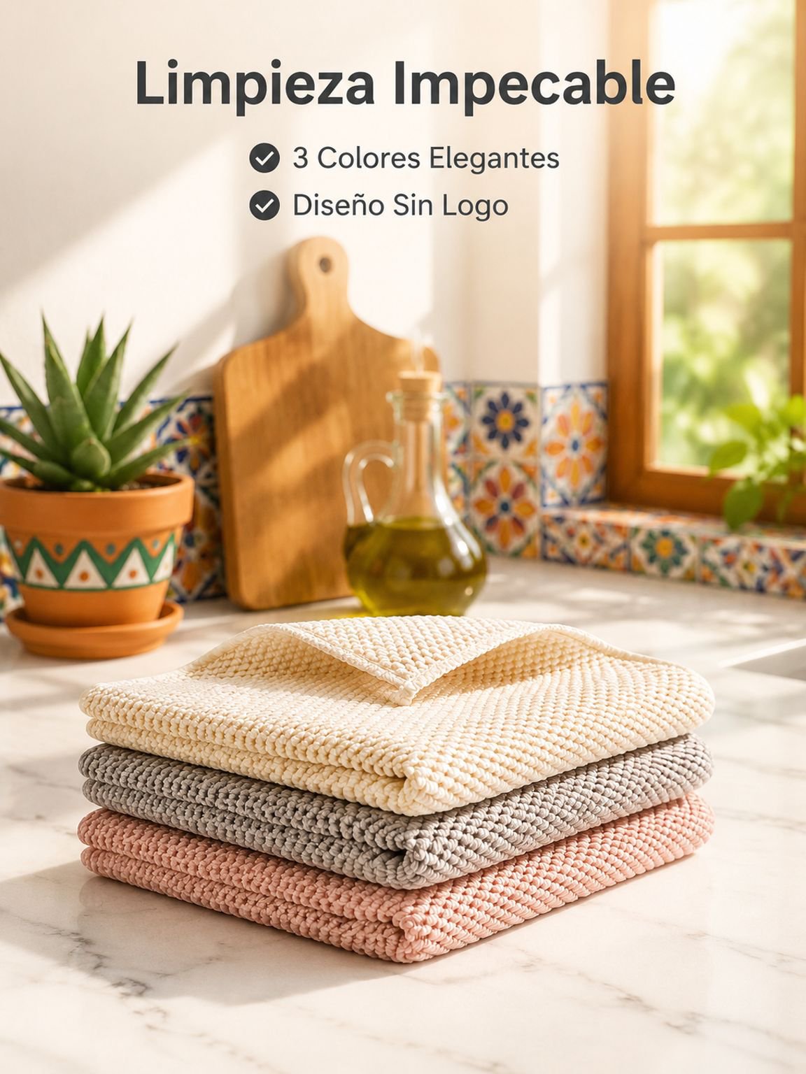 Paño de cocina grueso y absorbente con textura de maíz, especial para lavar platos