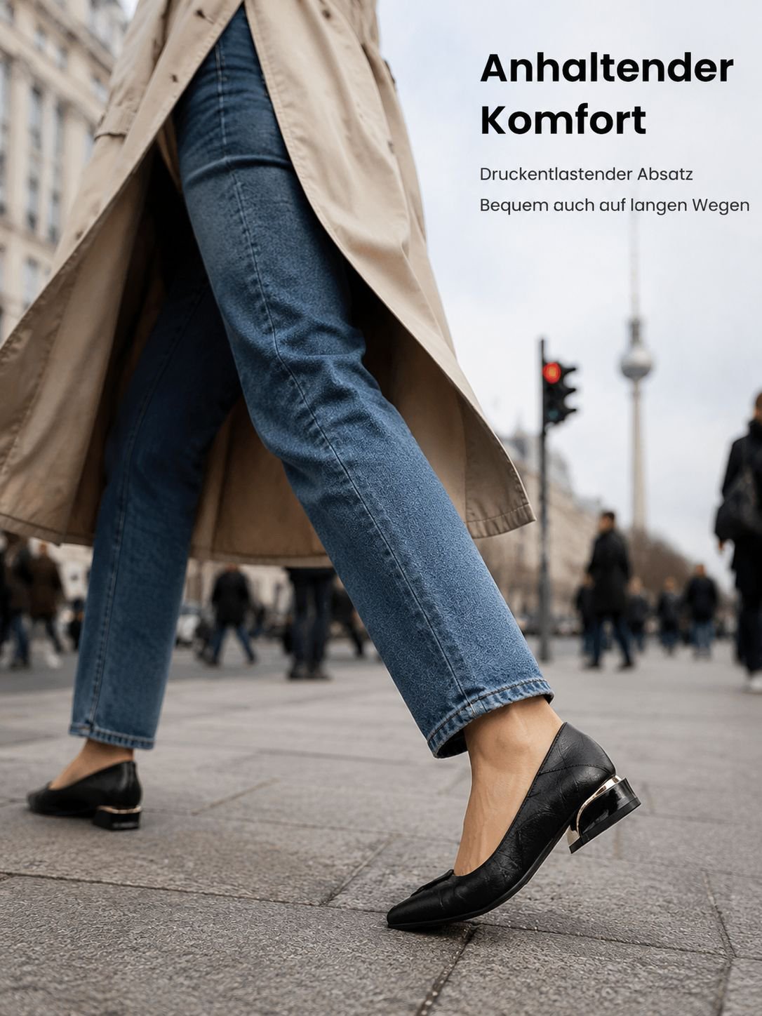 Stilvoller Damen-Slipper in Schwarz für Büro und Alltag