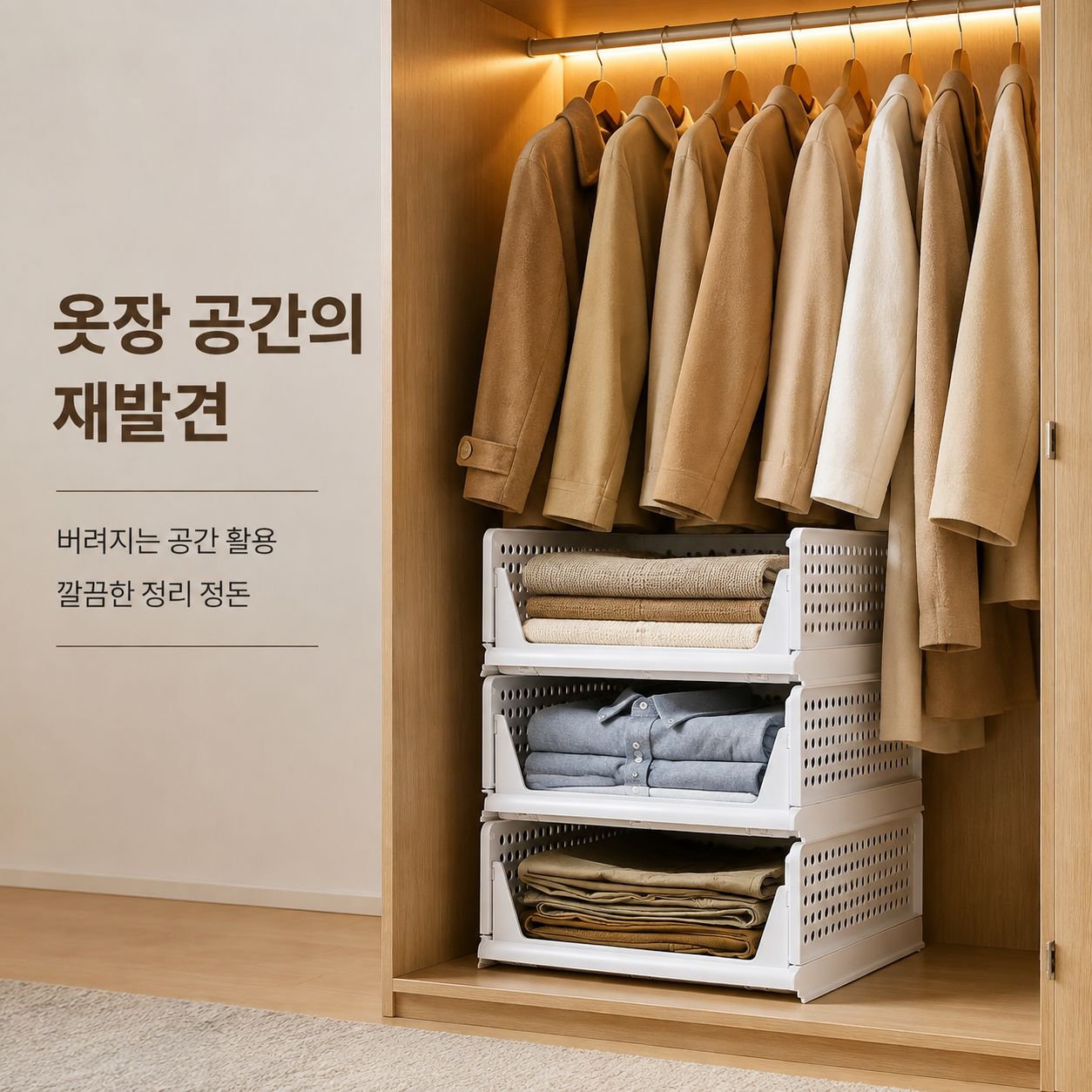 옷장 서랍형 플라스틱 다단 수납 선반
