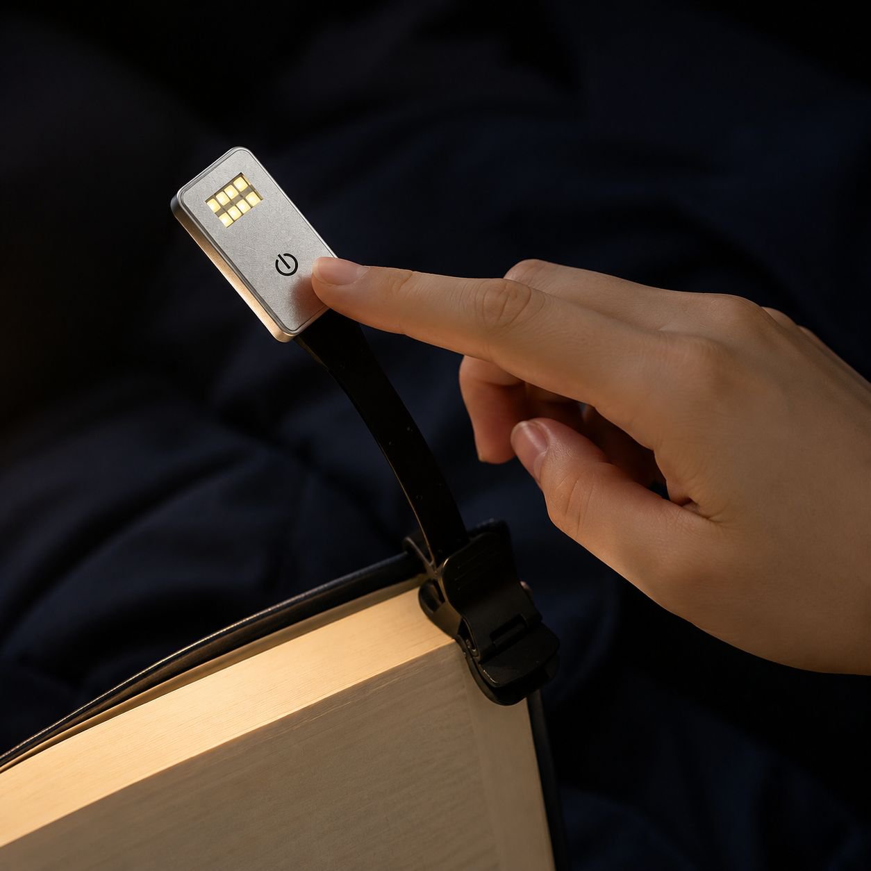 Adjustable brightness book lamp for reading at night