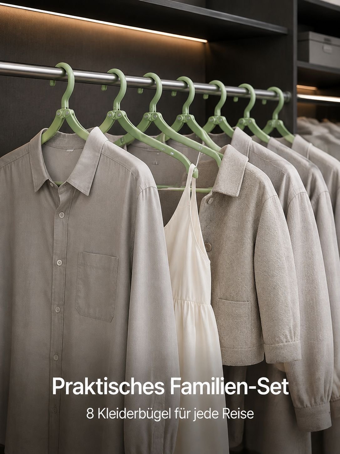 Leichter und robuster Reise-Kleiderbügel für Hemden und Blusen