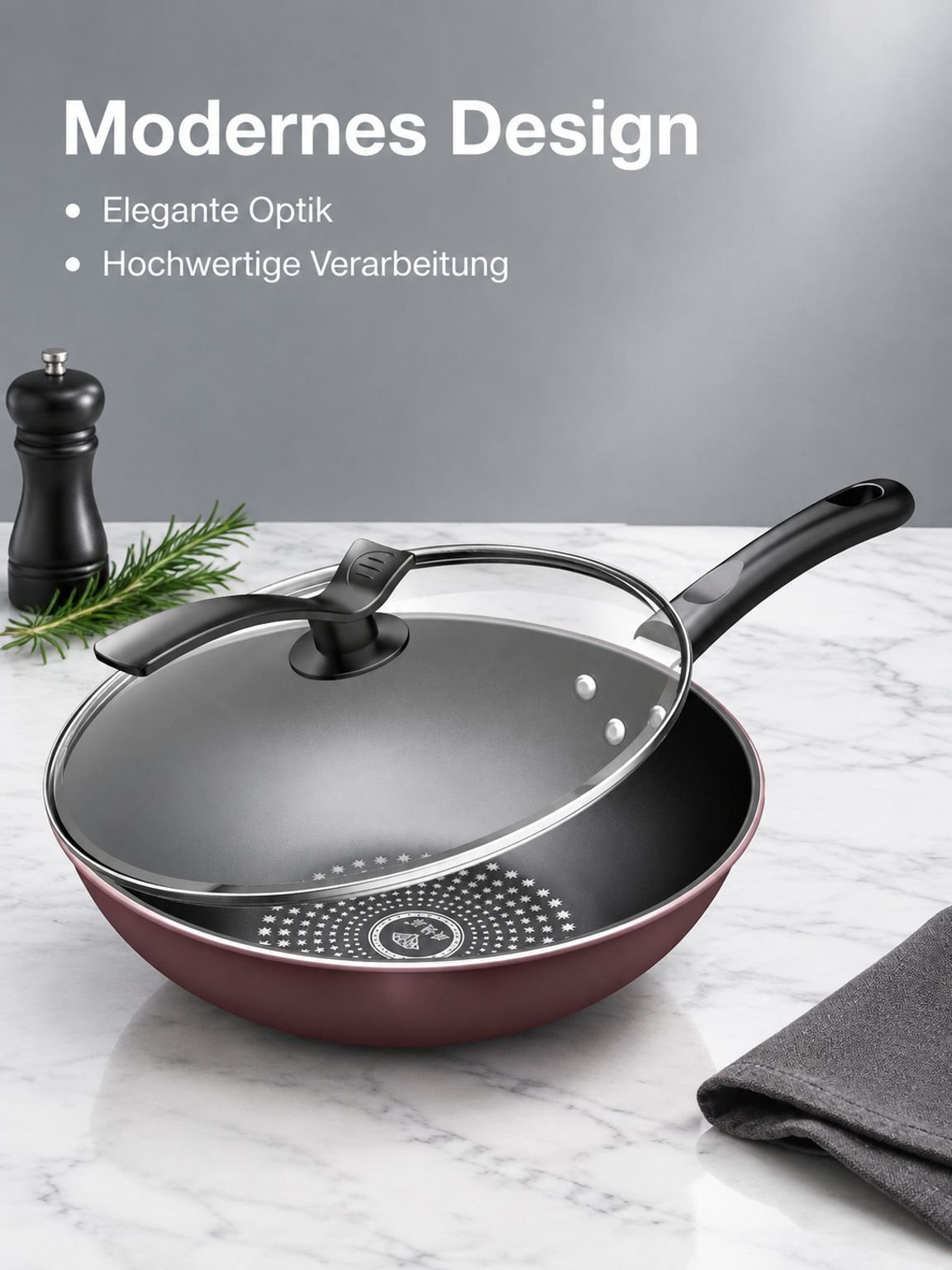 Diamantbeschichteter Antihaft-Wok
