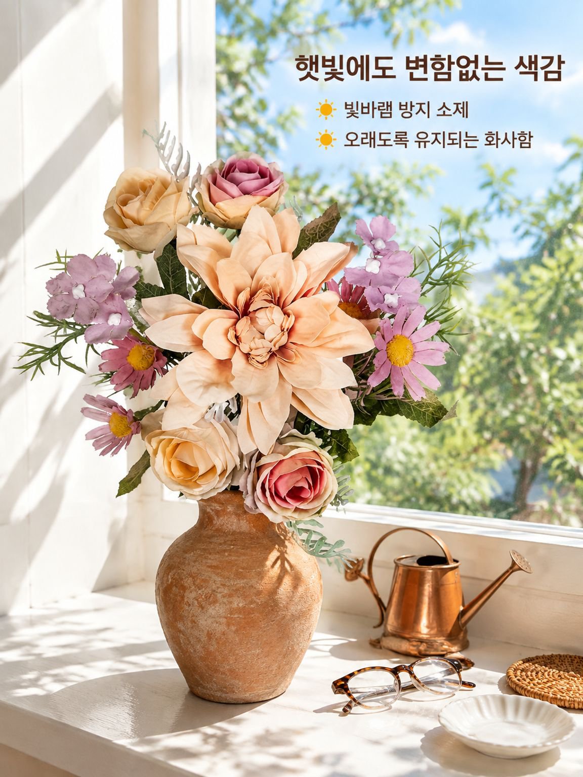 인테리어 인조 꽃 장식
