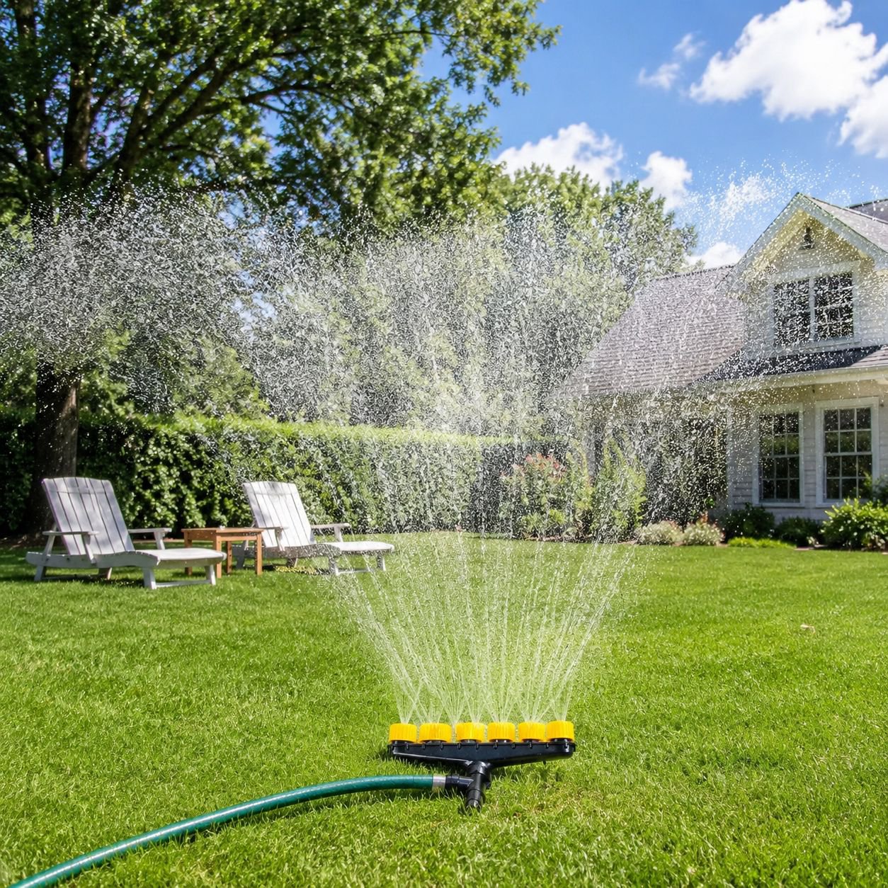 Versatile garden hose with multiple spray patterns