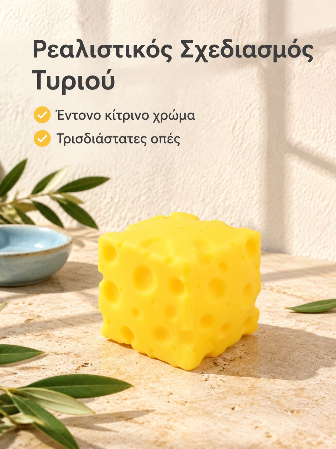 Παιχνίδι με τυρί σε σχήμα κύβου για ανακούφιση από το άγχος