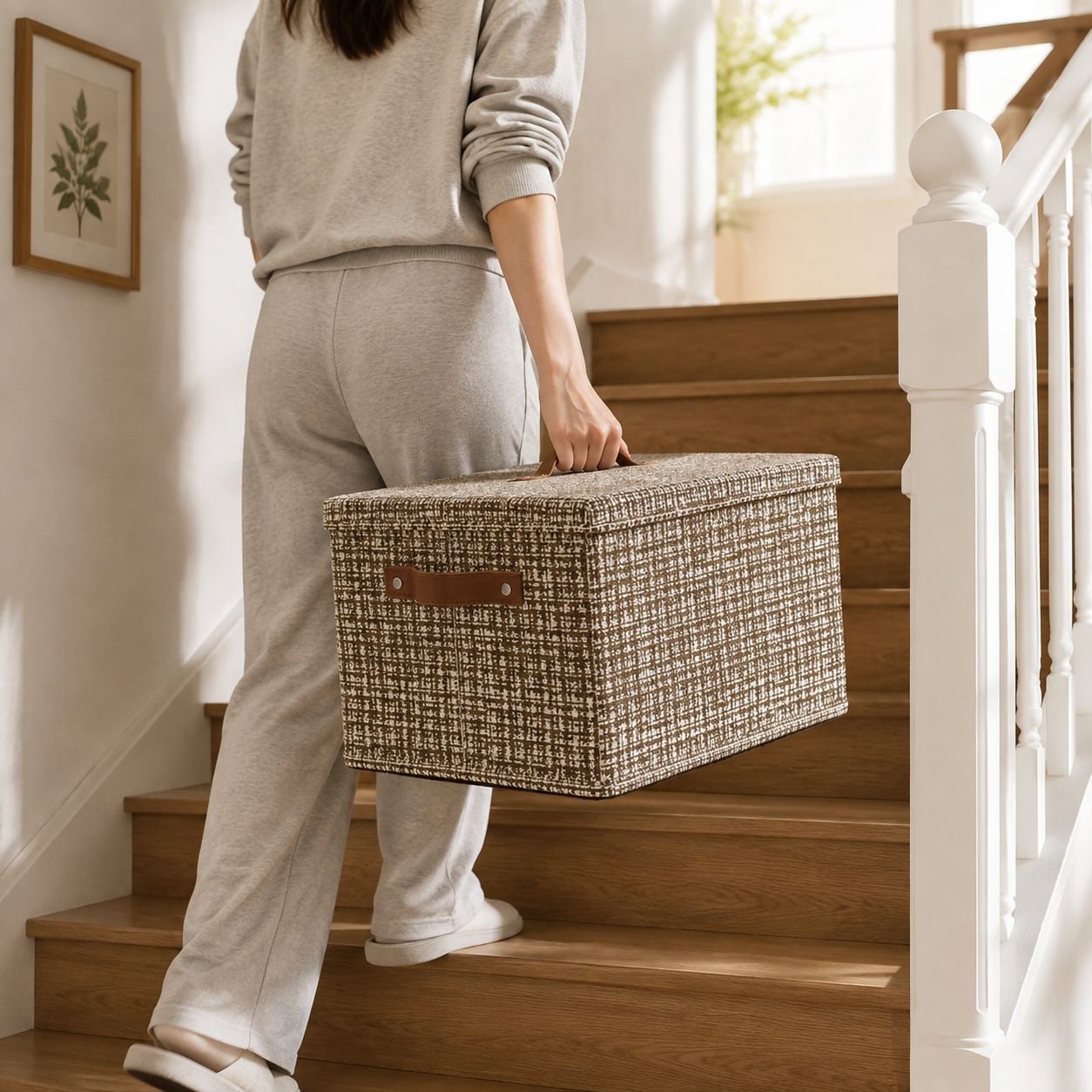 Collapsible clothes organizer with handles