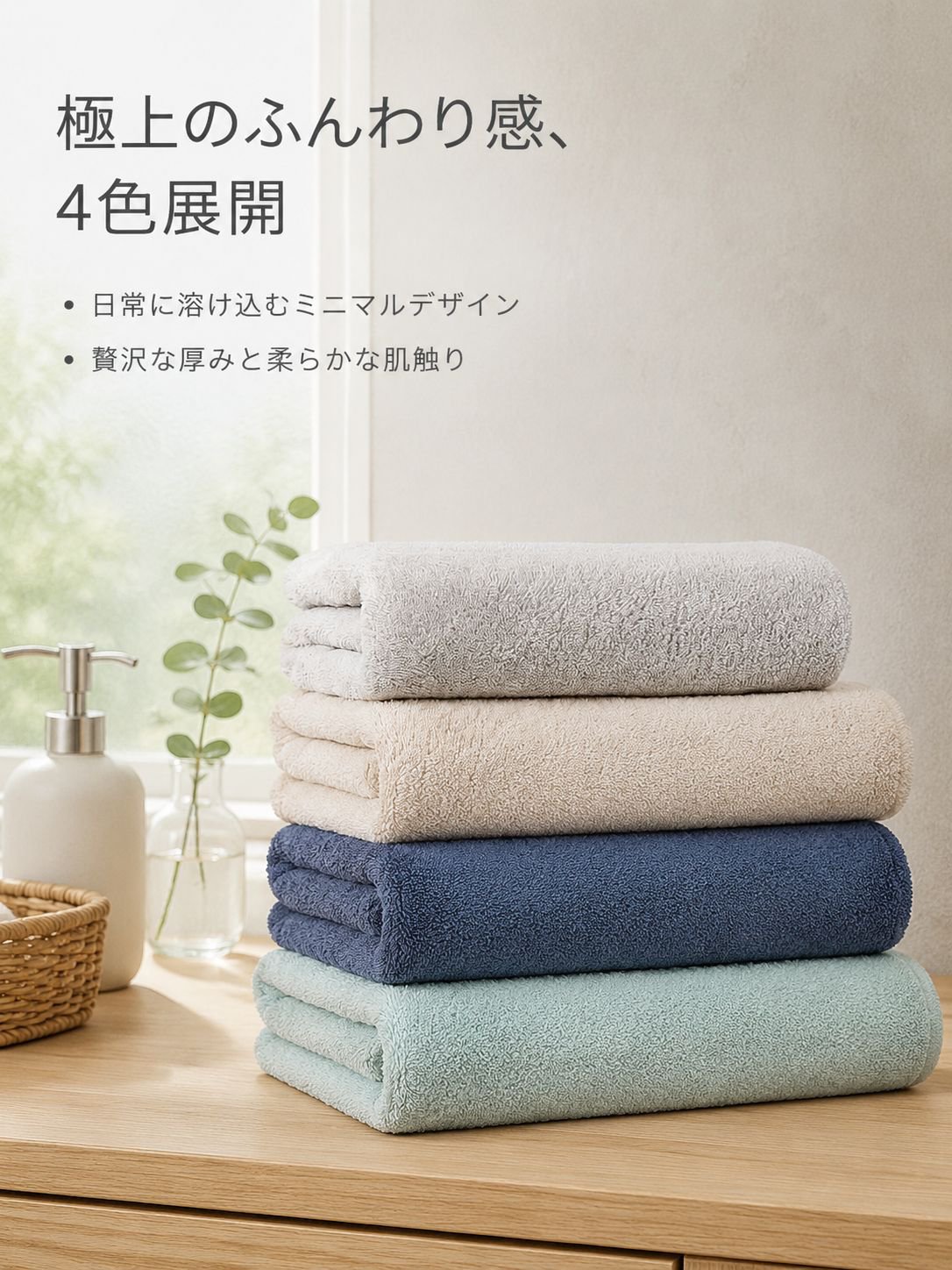 極上の柔らかさのバスタオル