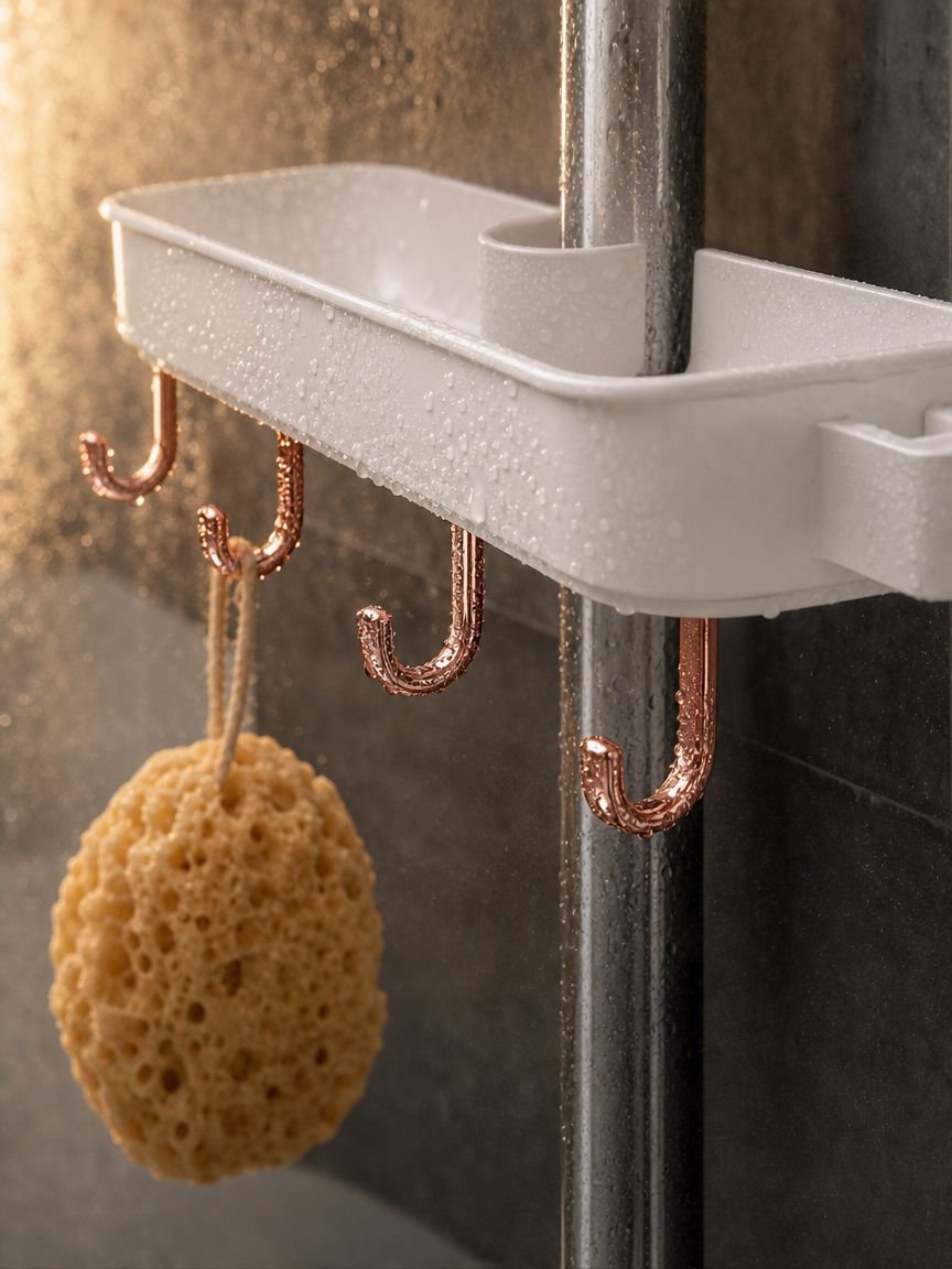 Removable and repositionable shower head rack