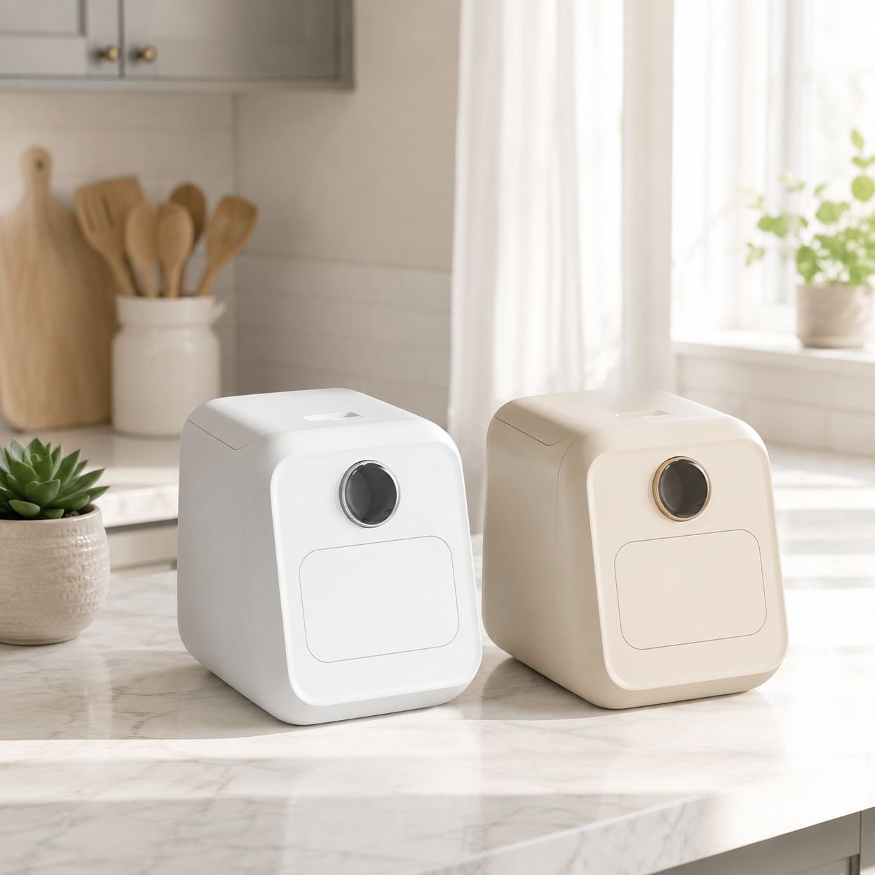 Cubo de arroz automático de 10kg, apertura inferior, uso cómodo con una mano, gran capacidad