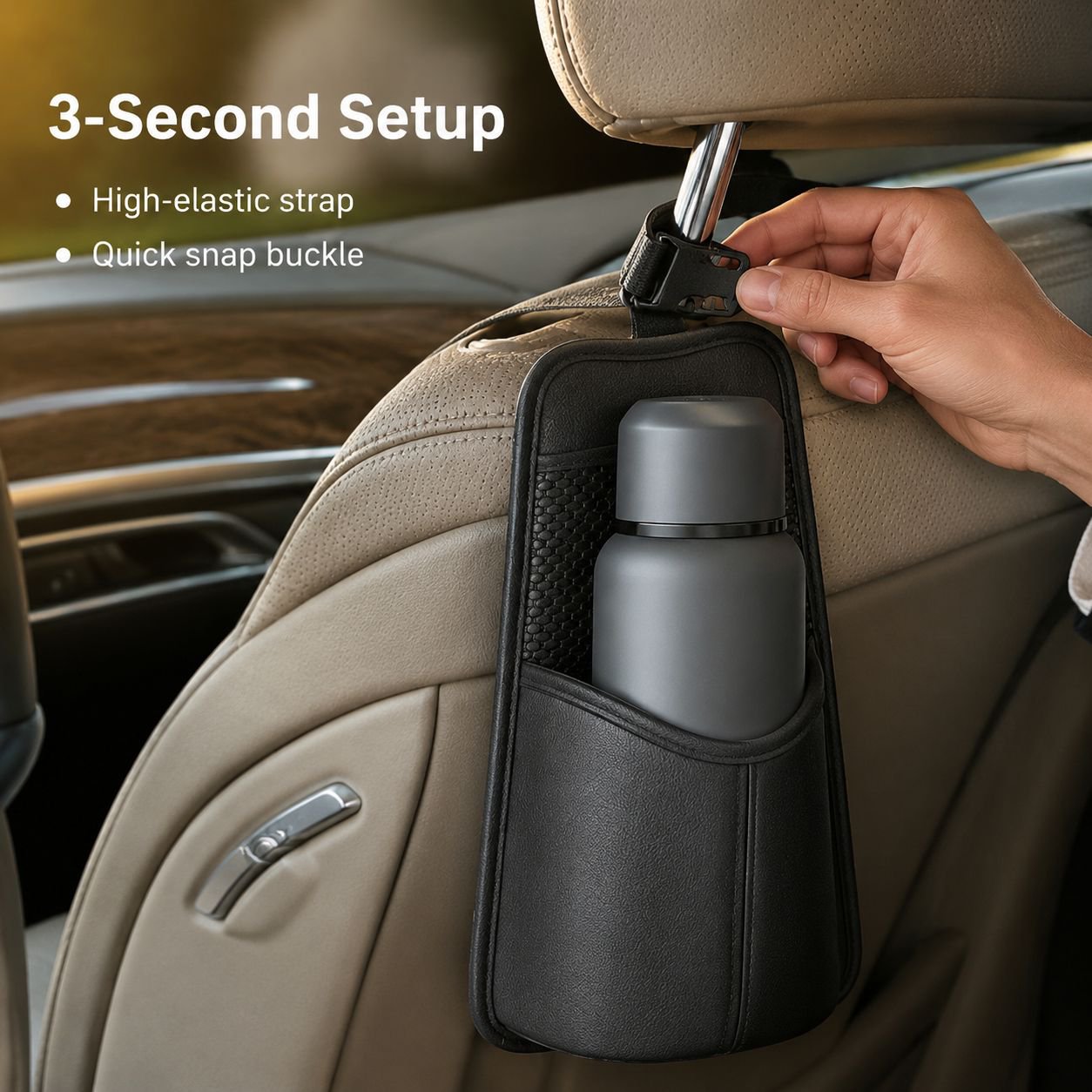 Car Seat Thermos Cup Storage Organizer