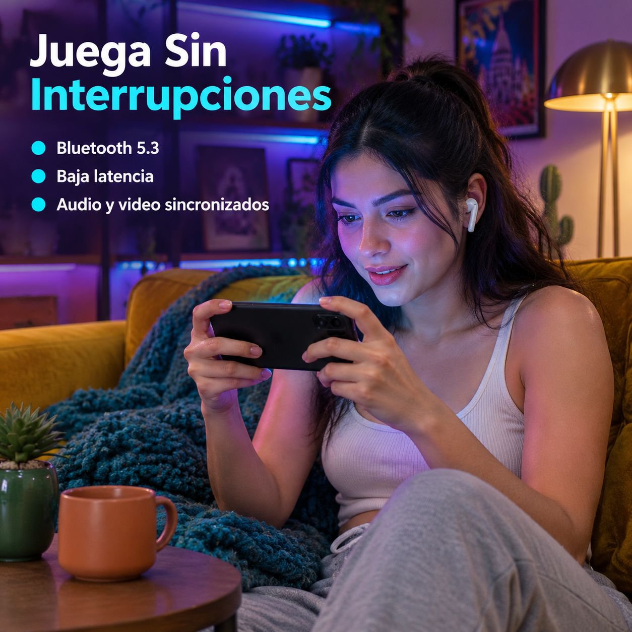 Auriculares deportivos Bluetooth premium con pantalla digital y diseño intrauditivo
