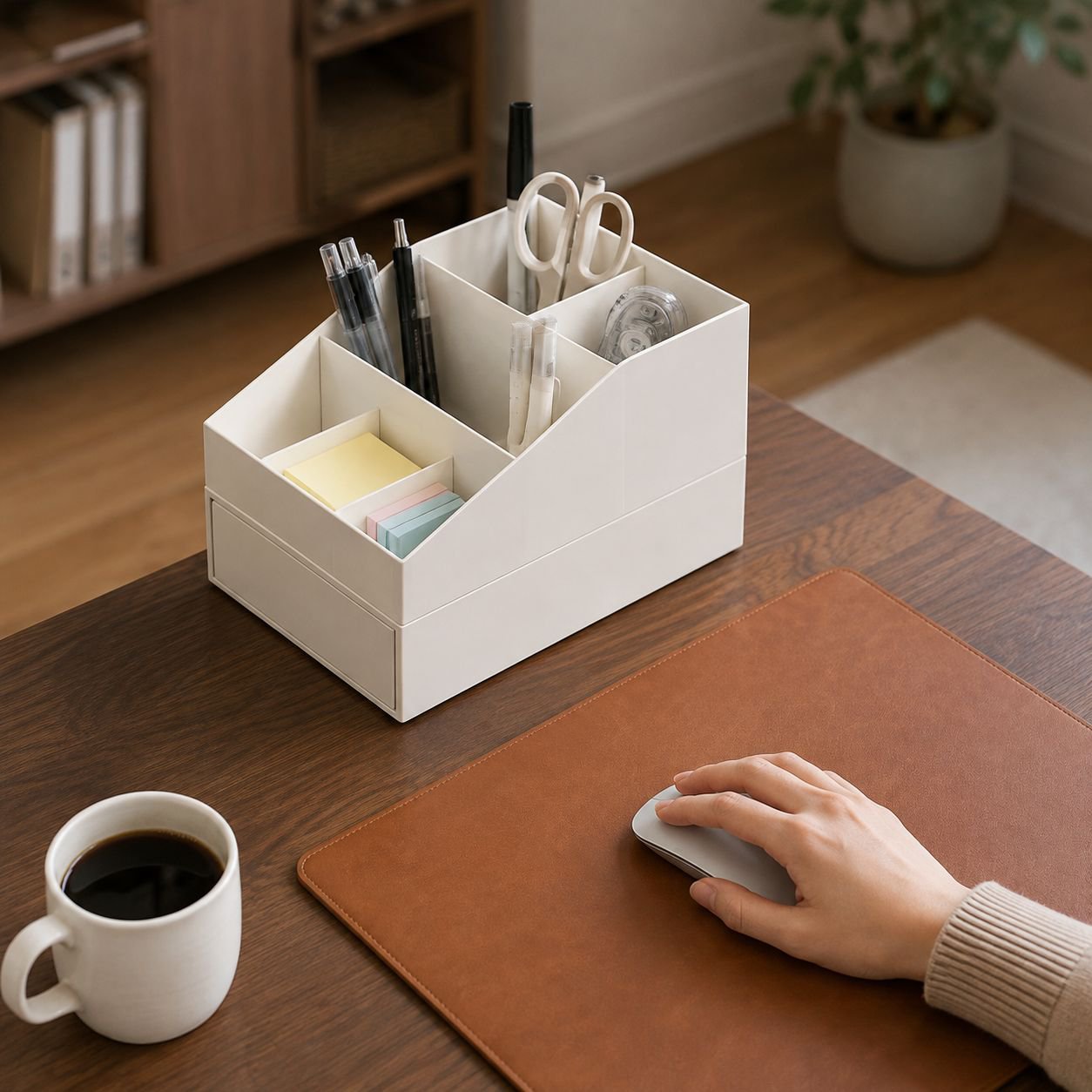 Close-up of Japanese storage drawer handle and layers