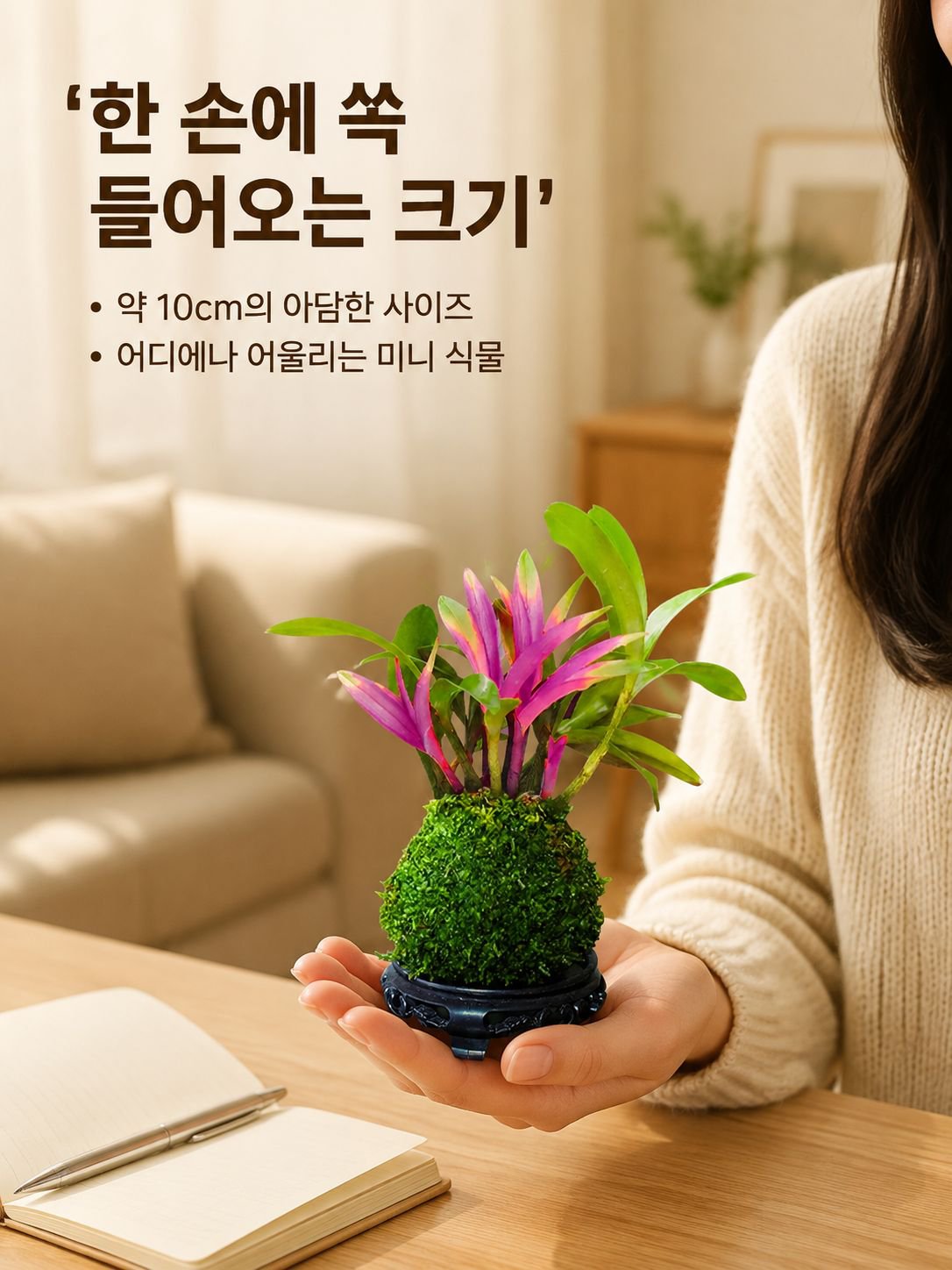 덴드로비움 꽃과 녹색 식물