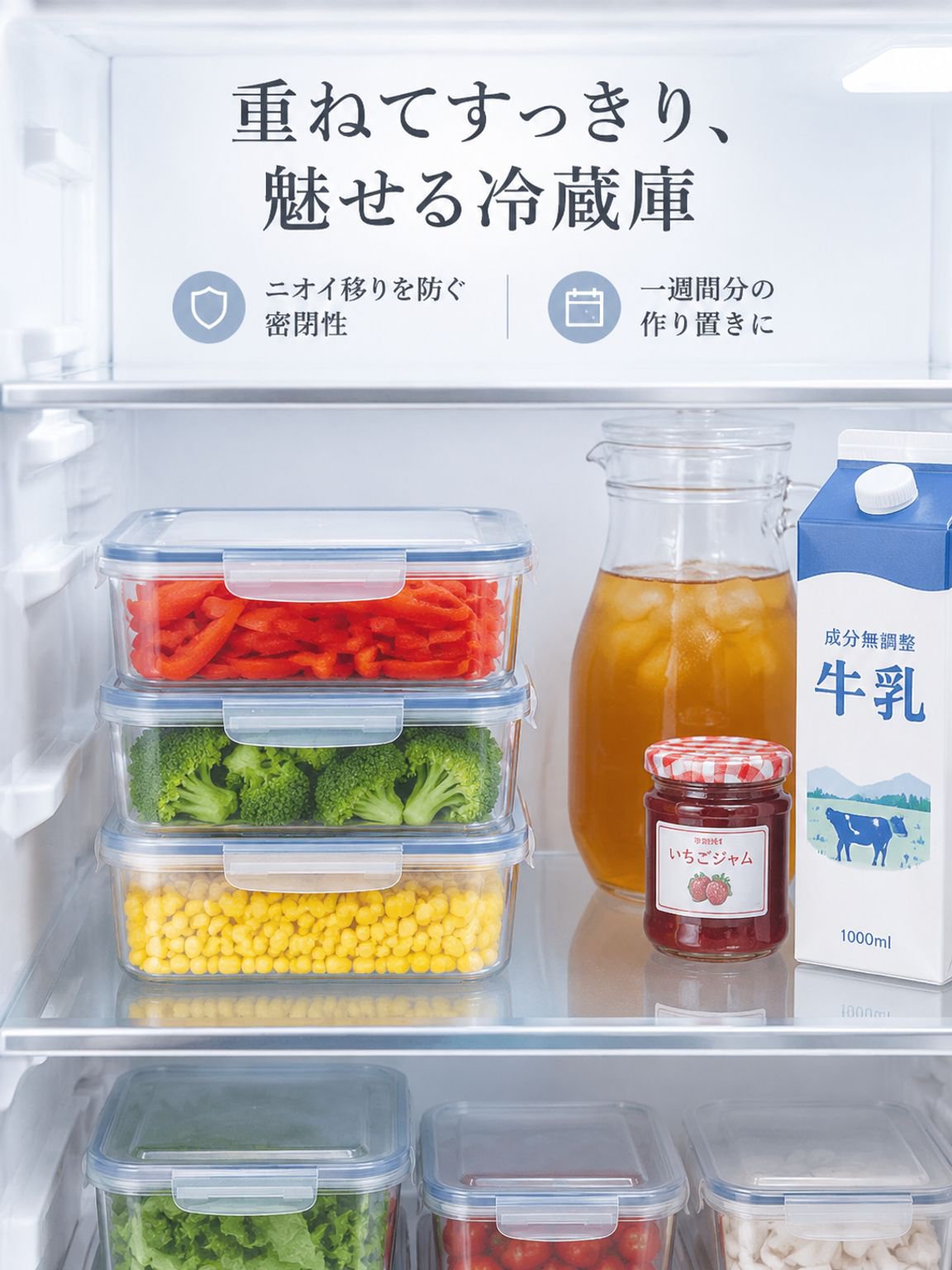 密閉水切り保存容器