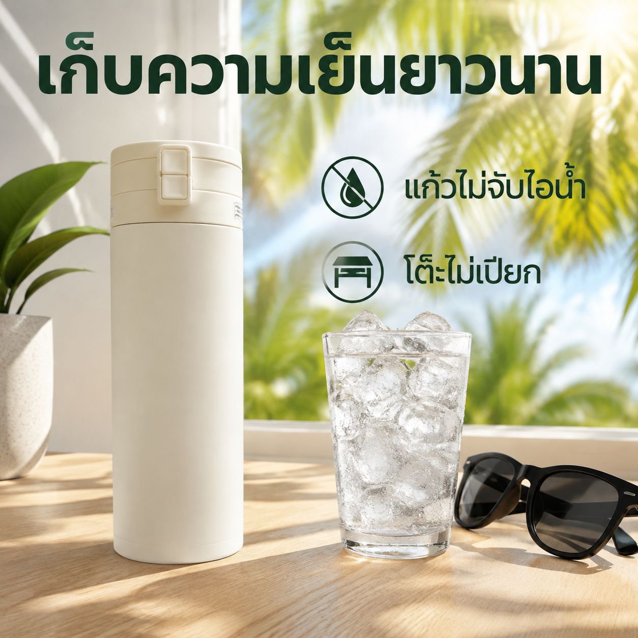 กระบอกน้ำเก็บความร้อนบุเซรามิก ดีไซน์สวย