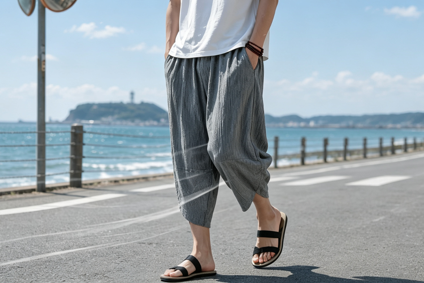ズボンをはいた男性