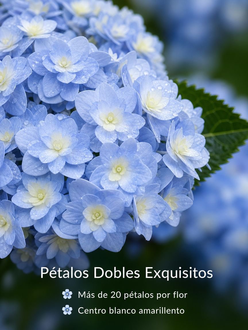 Plántulas variadas de hortensia