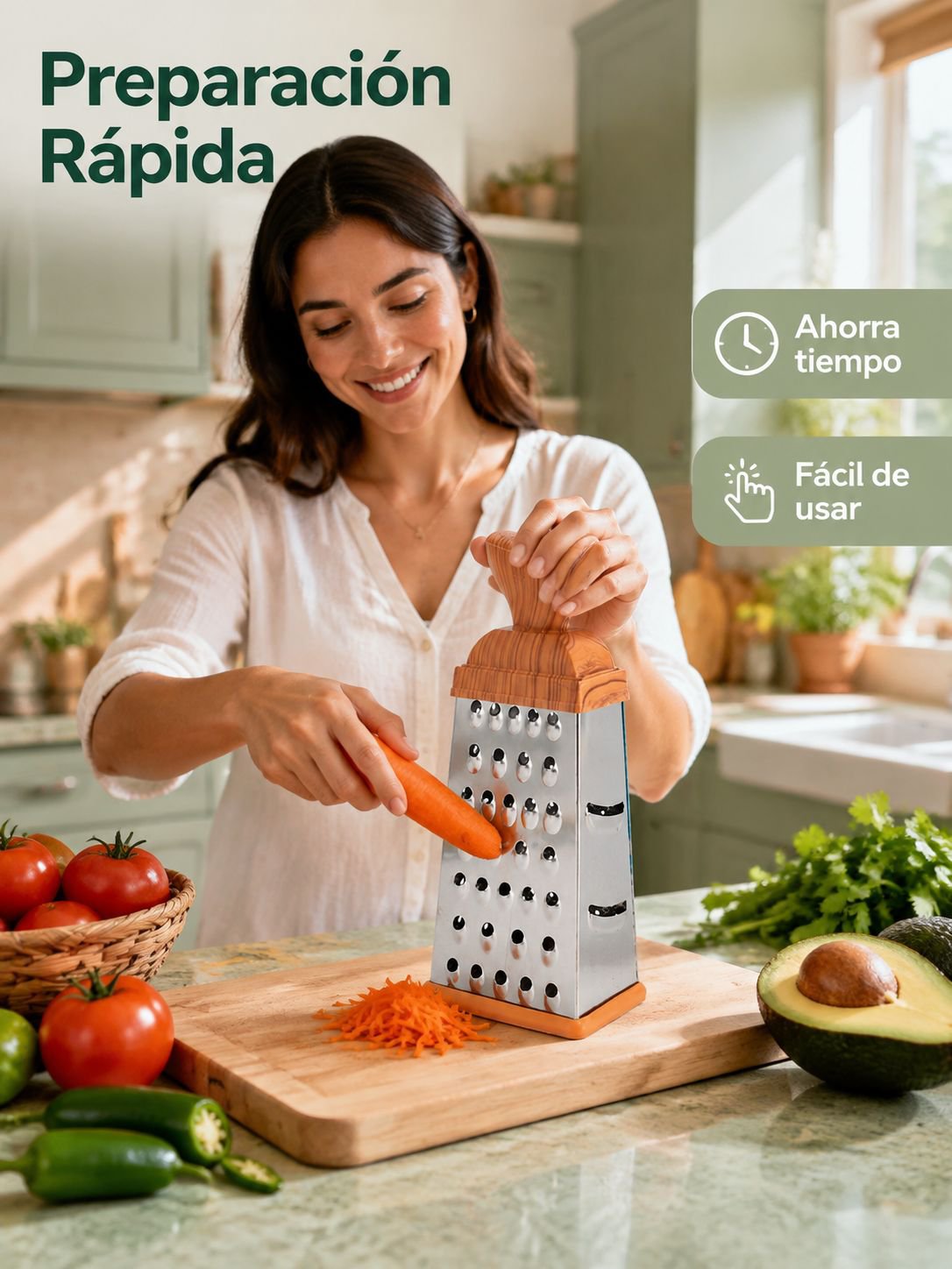 Cortador multifuncional de verduras, rallador de zanahoria, cortador de patatas y pepino