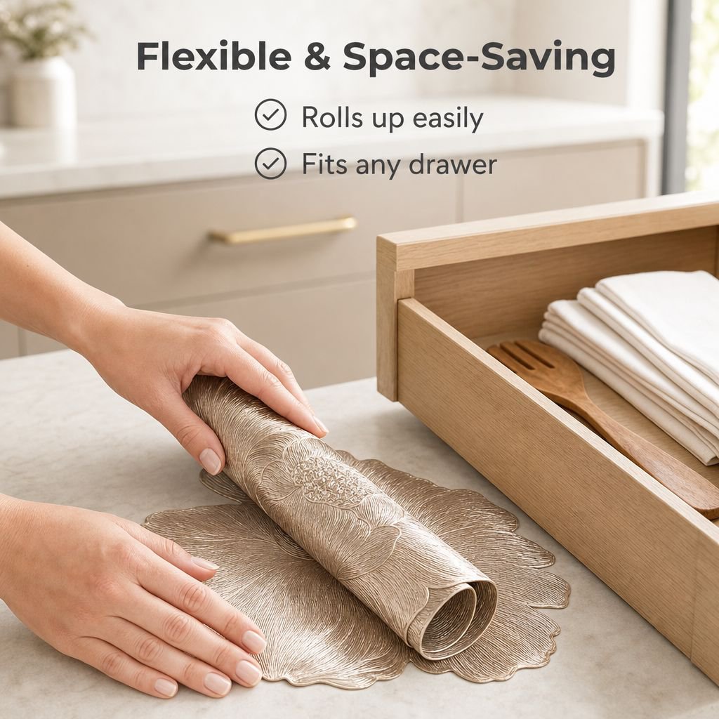 Elegant Solid Color Placemat, Simple Heatproof Table Mat