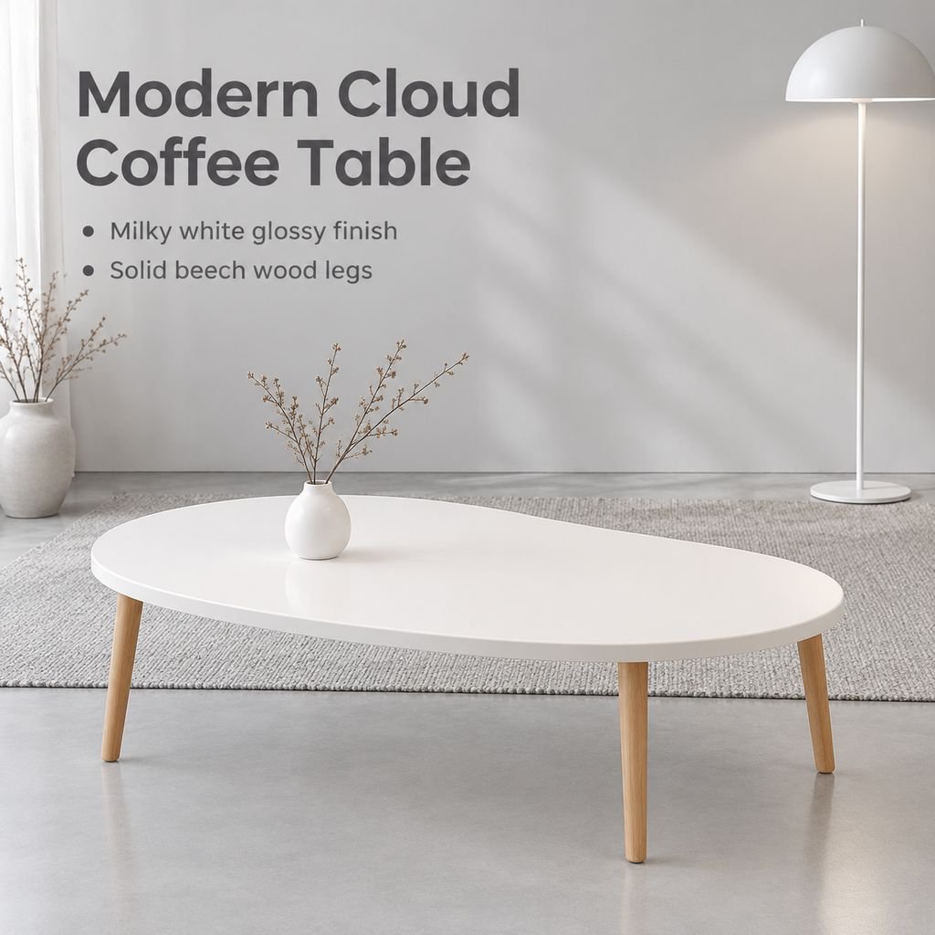 Cream-Style Side Table for Bedroom or Living Room