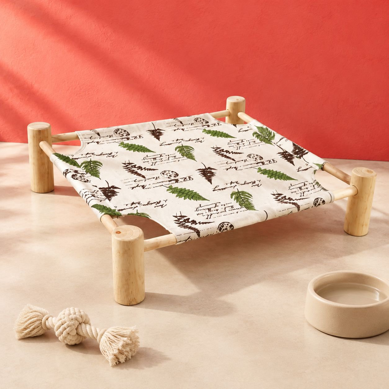 Cama de camping de madera para perros y gatos