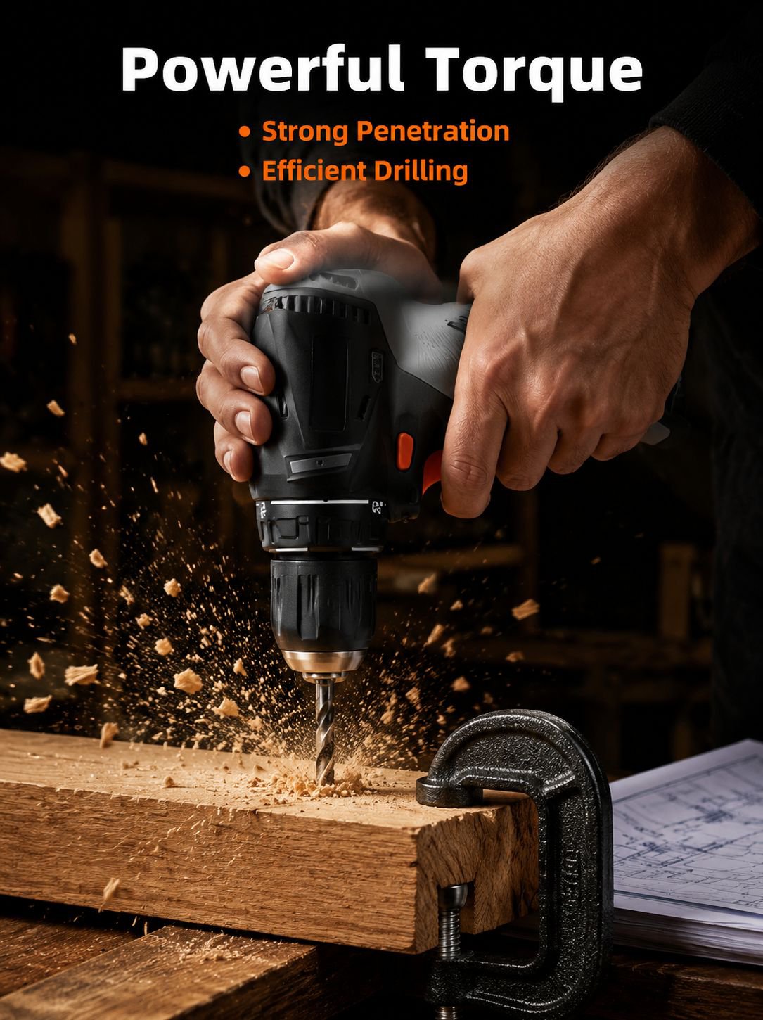 Home Rechargeable Electric Hand Drill Multifunctional Power Tool