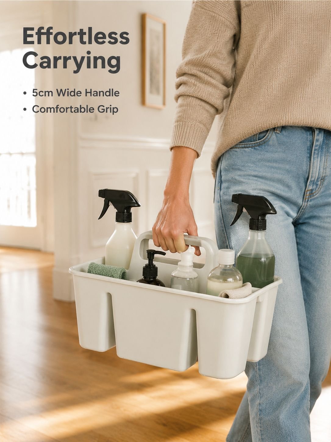 Portable cleaning storage basket, household divider, sundrying basket, desktop storage bin, desktop 