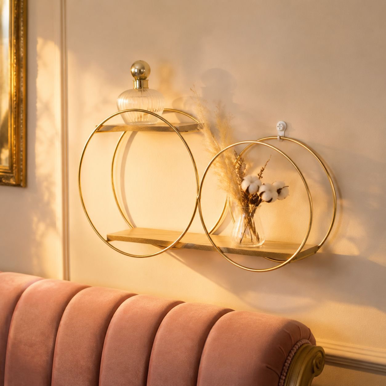 No-punch wall shelf for easy home improvement