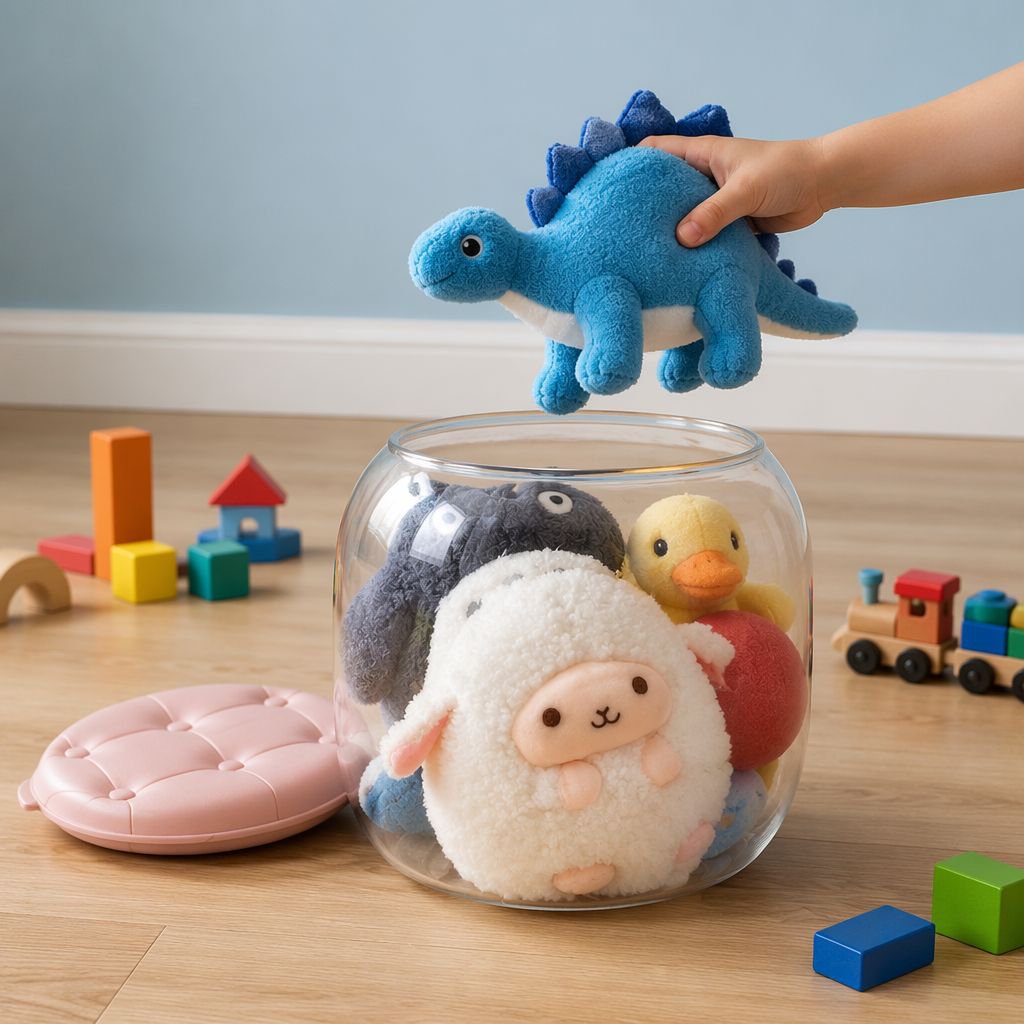 Living Room Plush Toy Storage Box Children's Toy Storage Stool