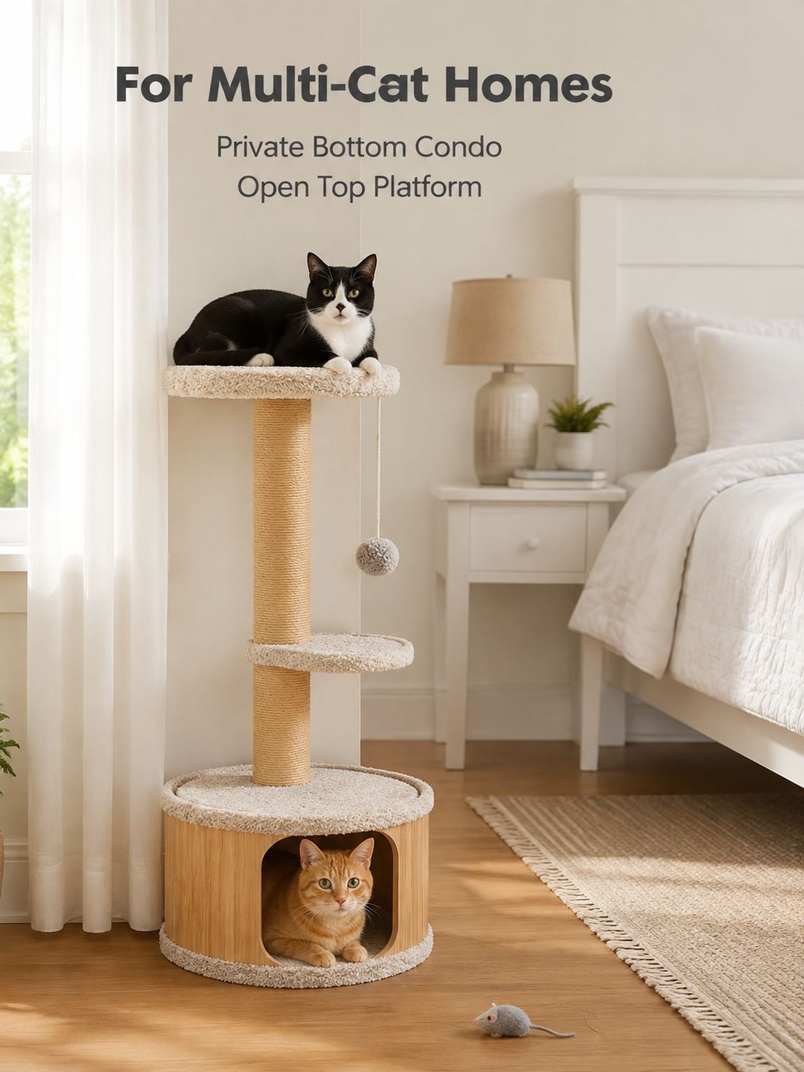 Multifunctional cat bed jumping frame