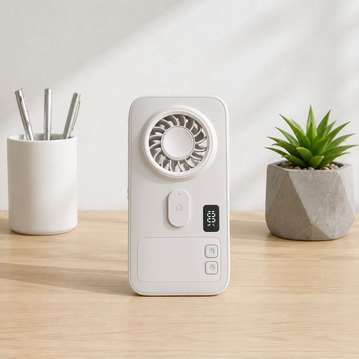 Tragbarer Mini-Sprühventilator mit USB-Aufladung, kleiner Luftkühler