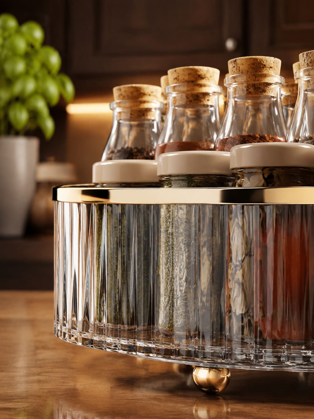 Organizador giratorio para utensilios de cocina