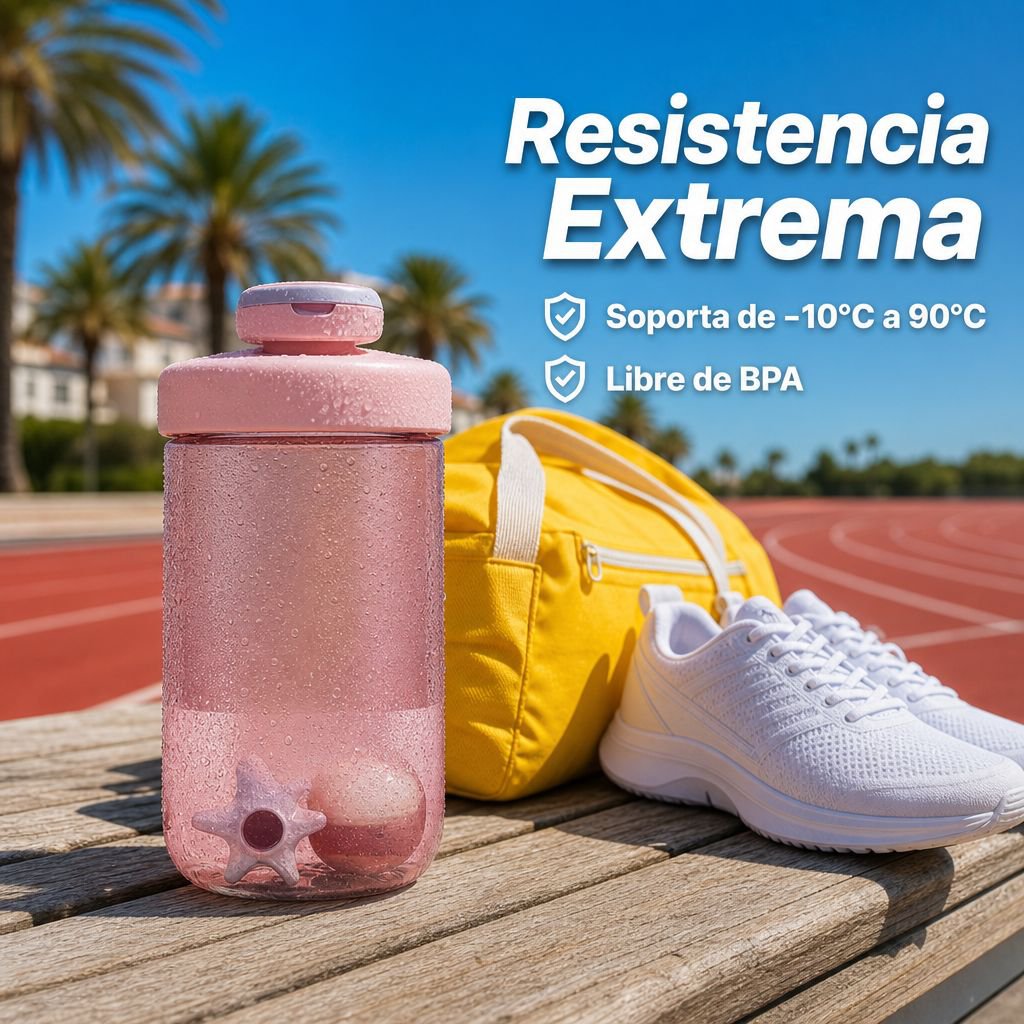 Botella mezcladora de fitness con escala, apta para hombres y mujeres