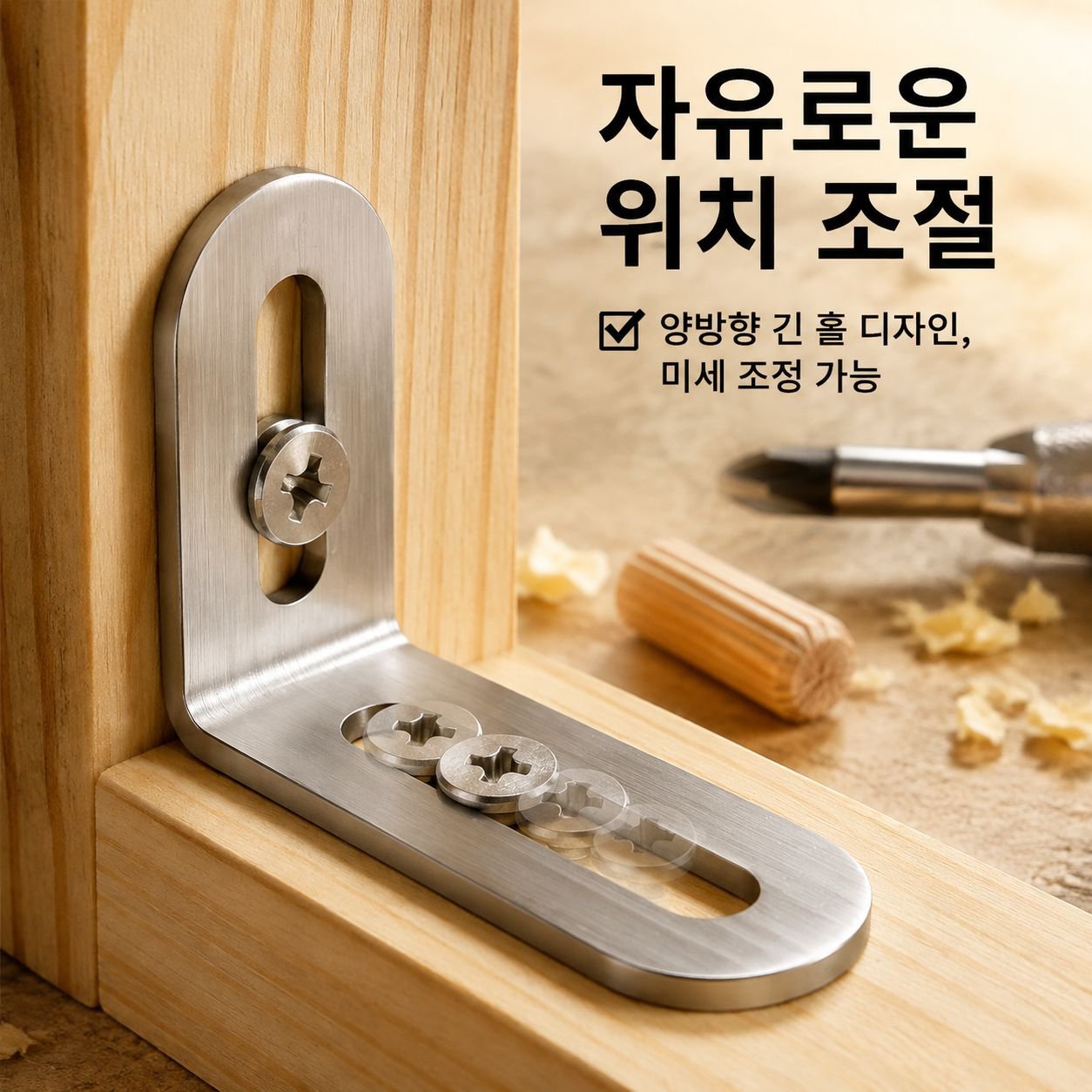 스테인리스 장홀 가동 각철 L형 브라켓