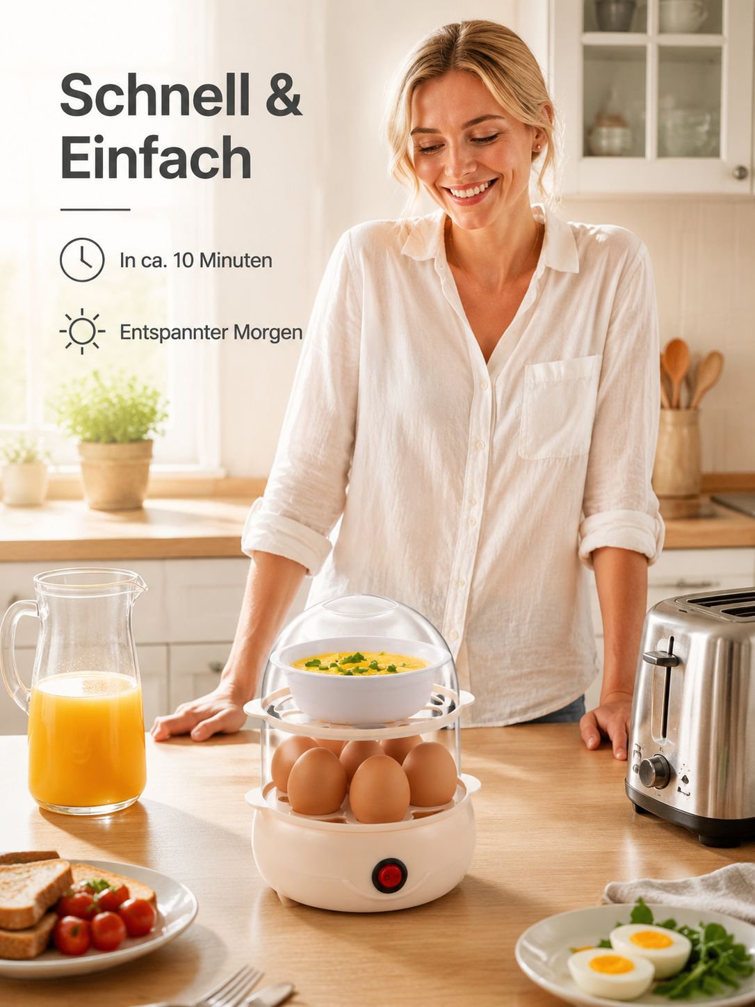 Dampfgargerät für Eierpudding – Haushaltsgerät