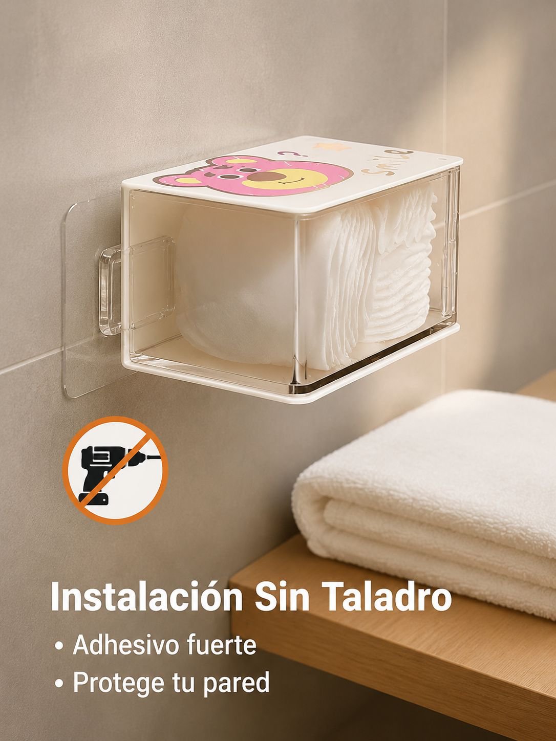 Caja de almacenamiento giratoria de pared multifuncional
