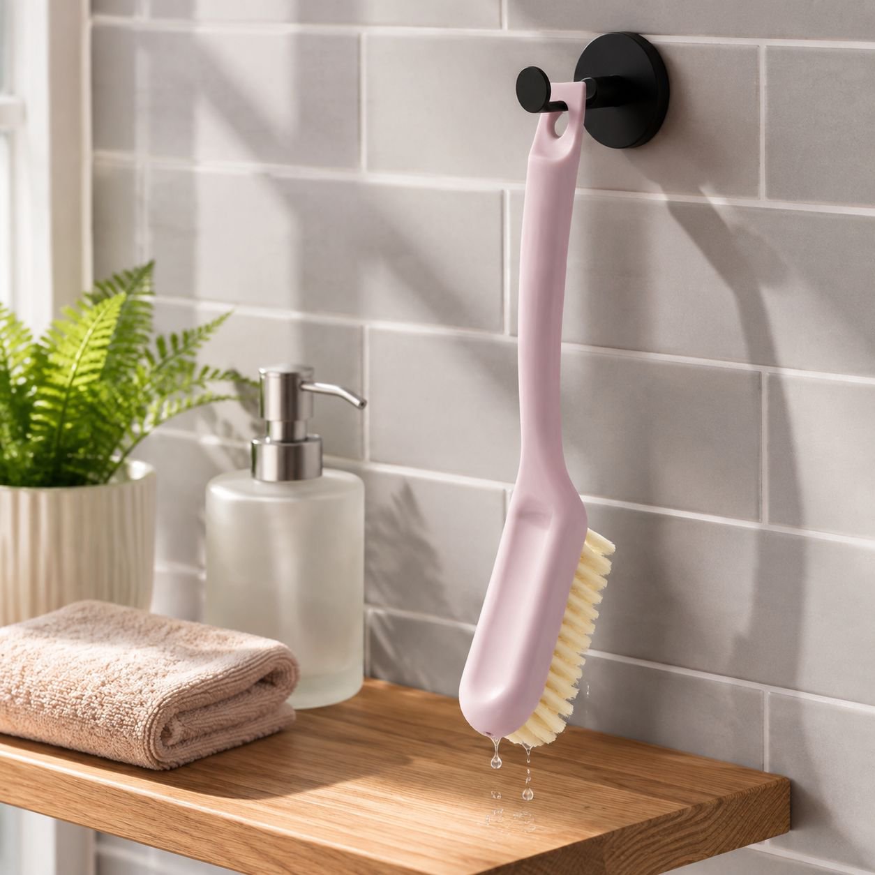 Household Soft Bristle Long Handle Brush